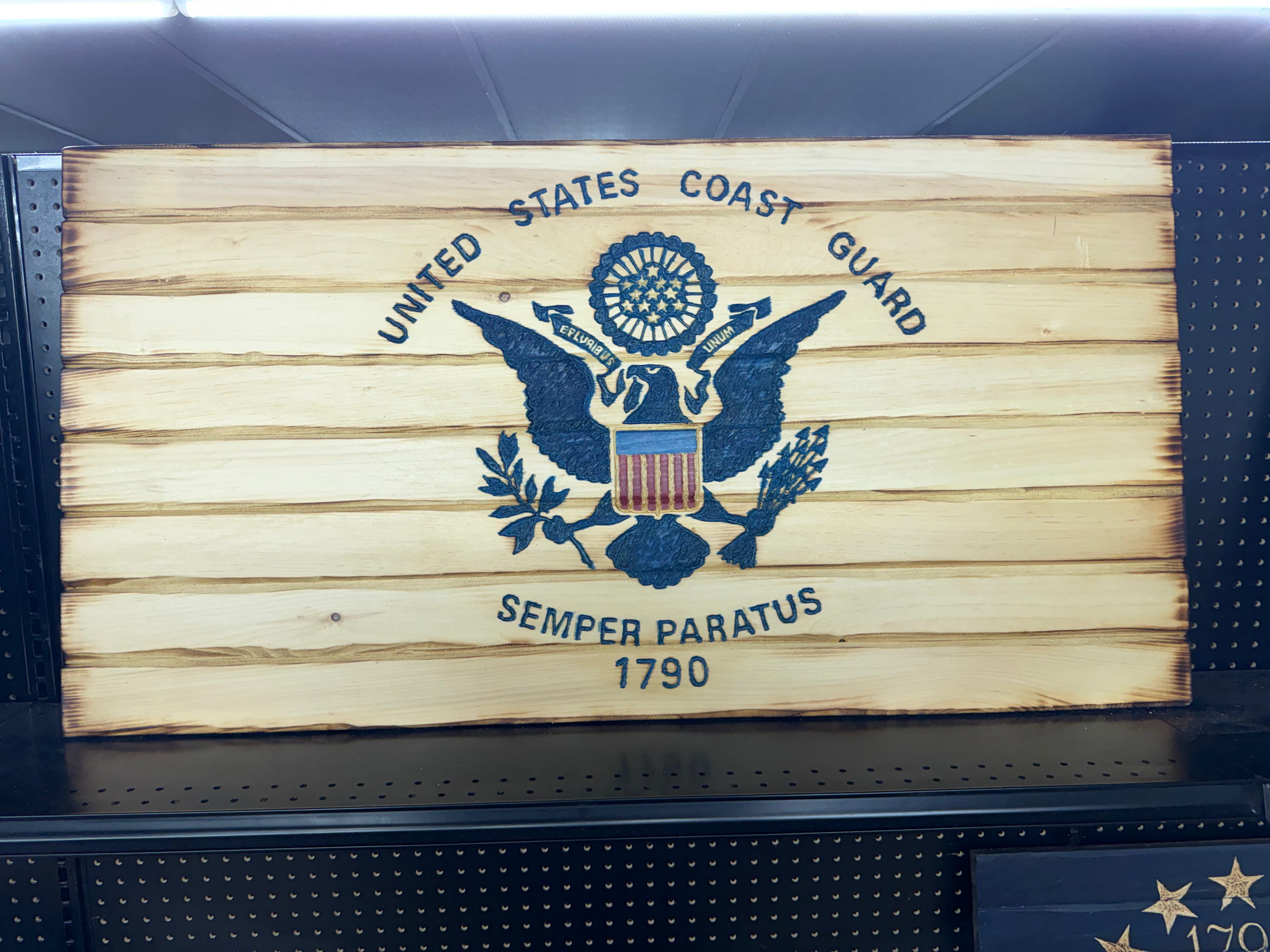 Large 46"x24" Coast Guard //  Imperfections and or Damage See image for details / read description EXPEDITE 131