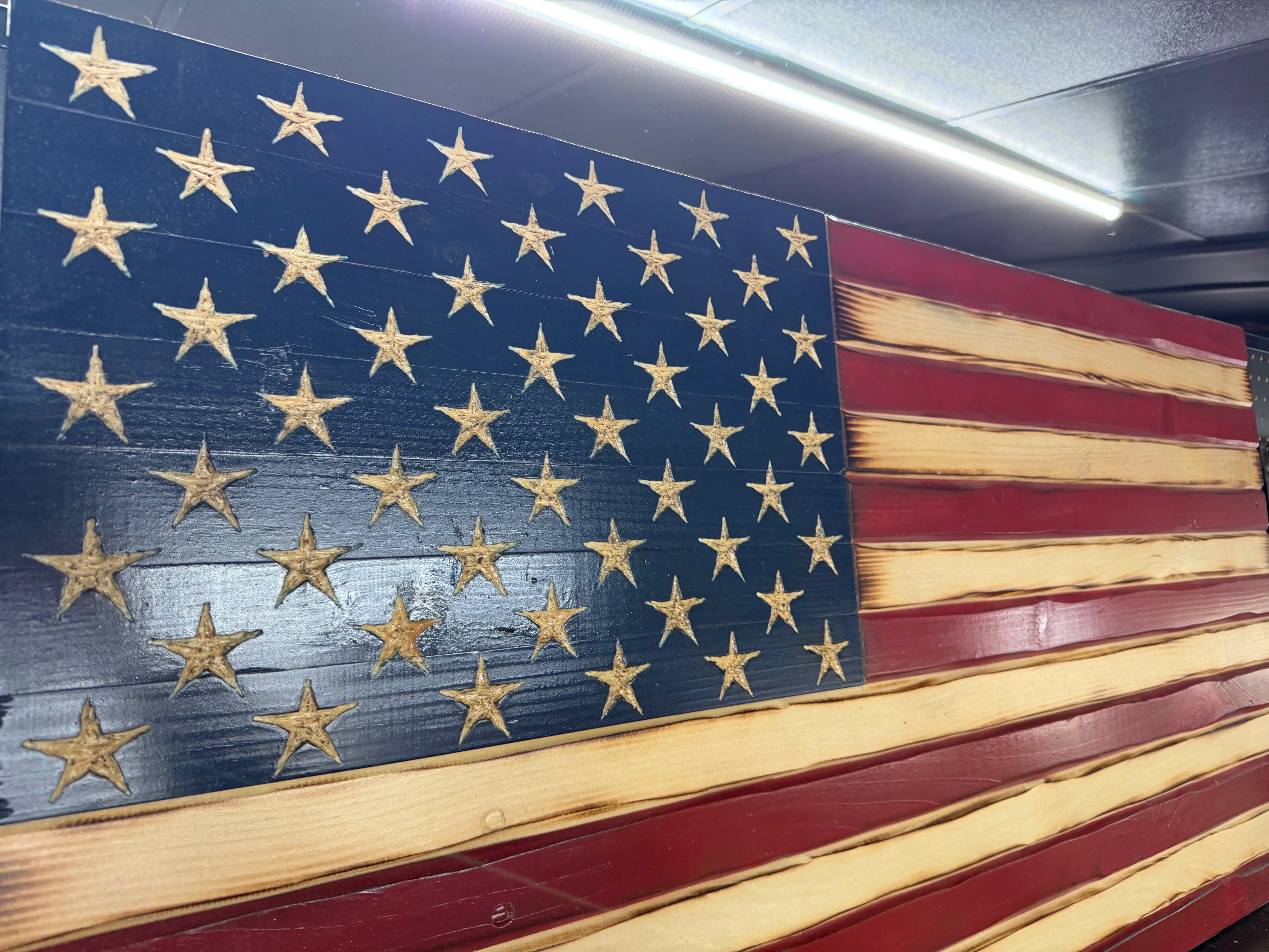 Large 46"x24" Old Glory //  Imperfections and or Damage See image for details / read description EXPEDITE 1212