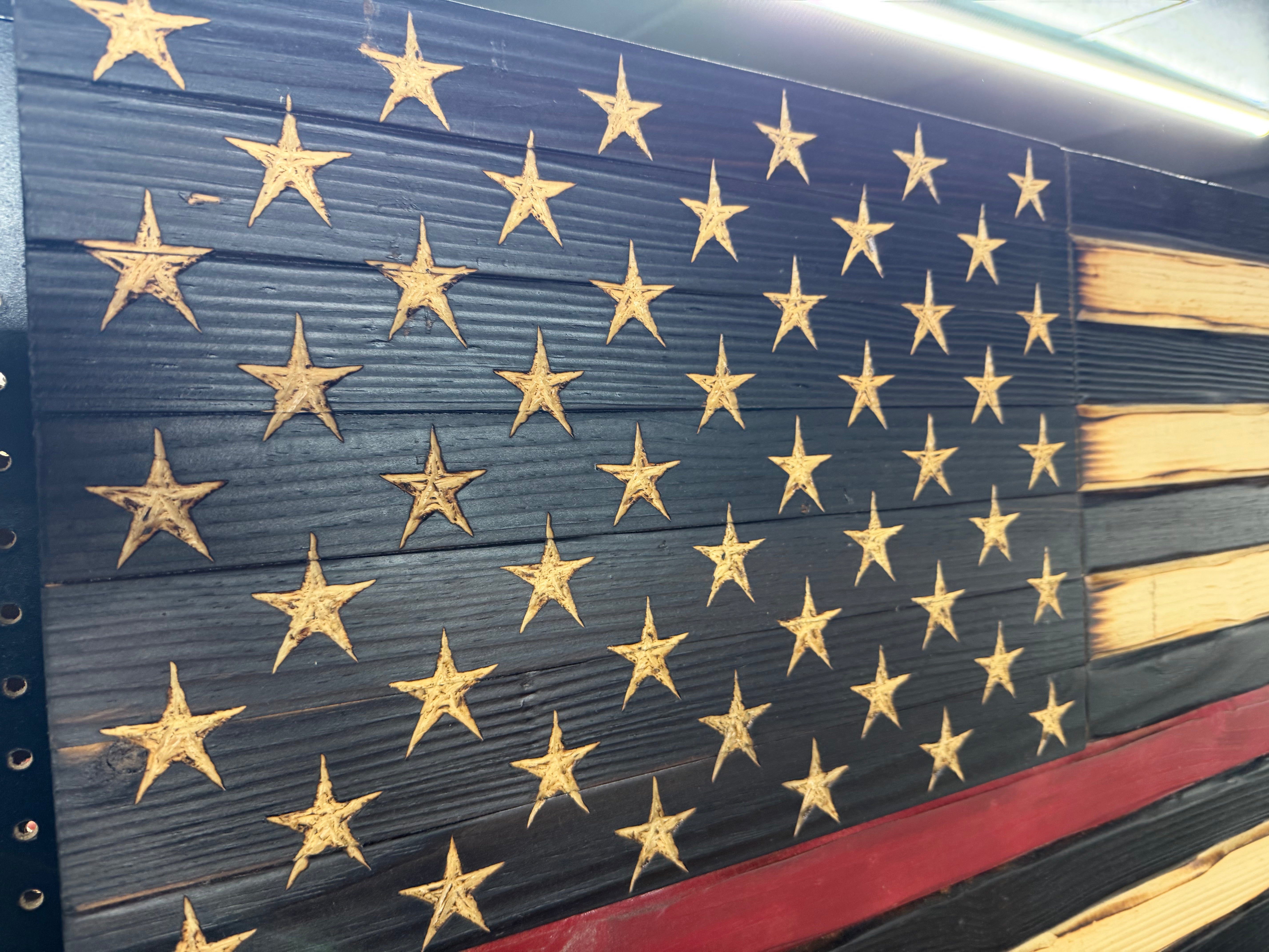 Large 46"x24" Thin Red Line //  Imperfections and or Damage See image for details / read description EXPEDITE 2345