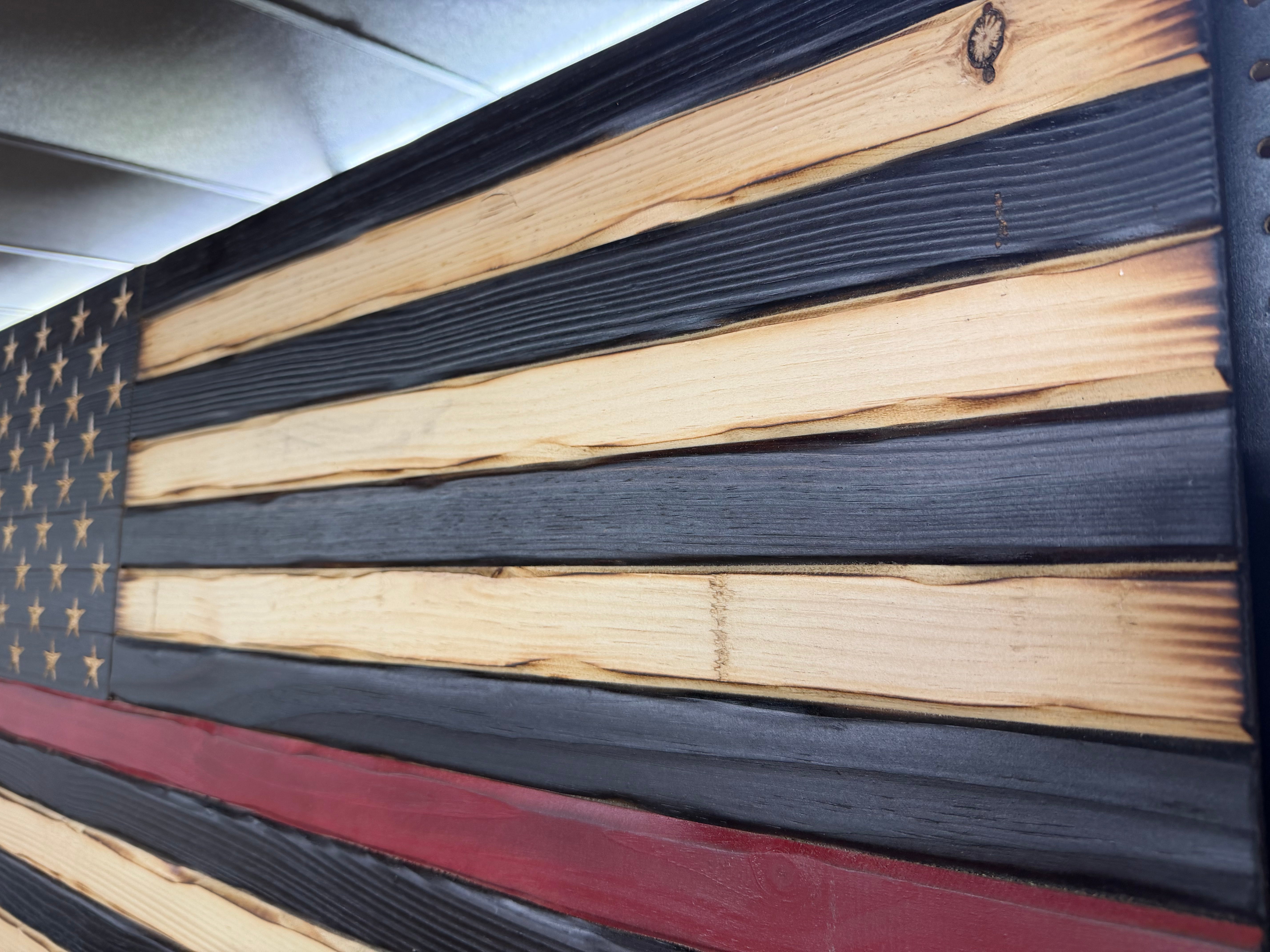 Large 46"x24" Thin Red Line //  Imperfections and or Damage See image for details / read description EXPEDITE 2345