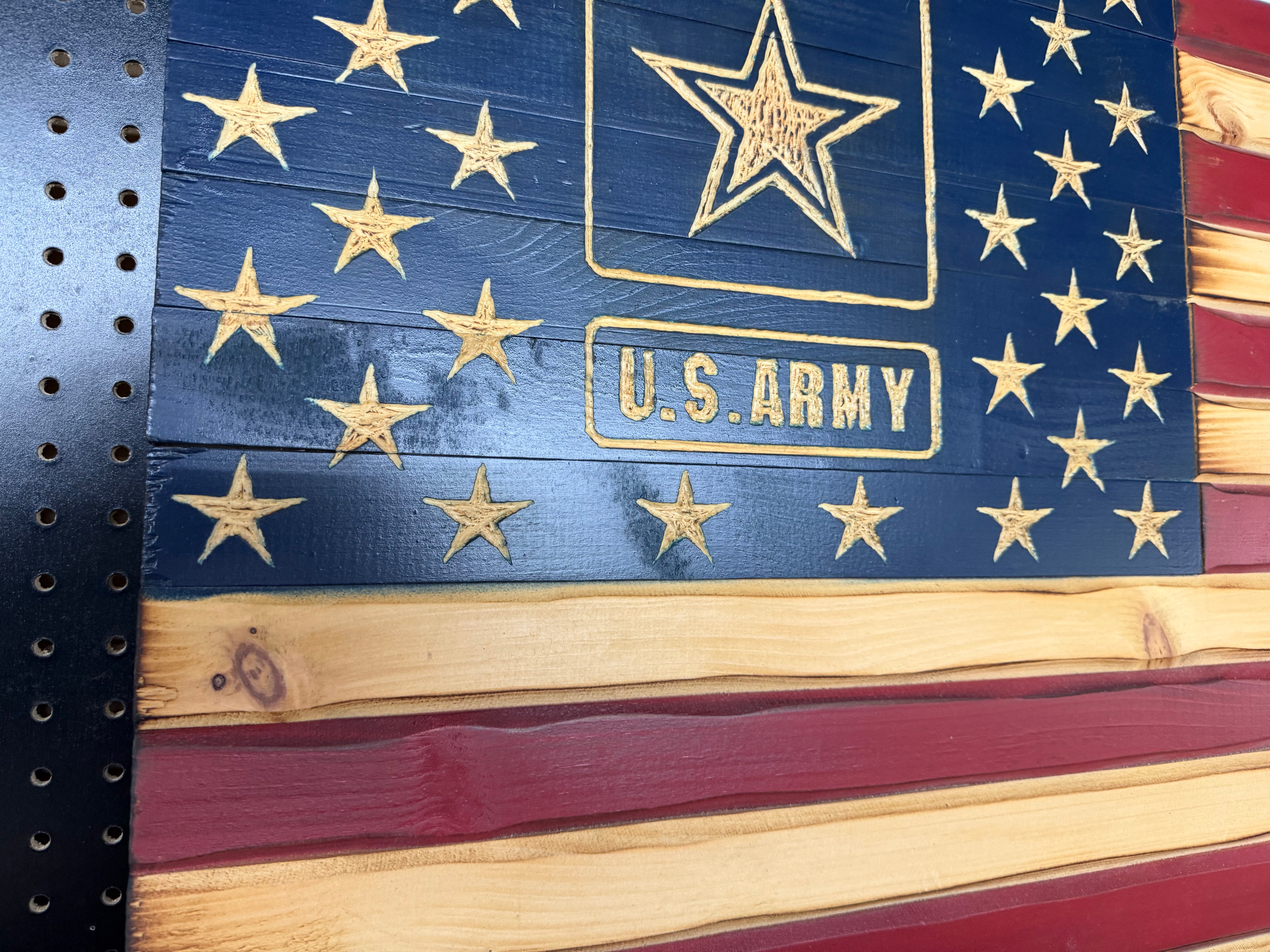 Large 46"x24" Army Old Glory //  Imperfections and or Damage See image for details / read description EXPEDITE 1213