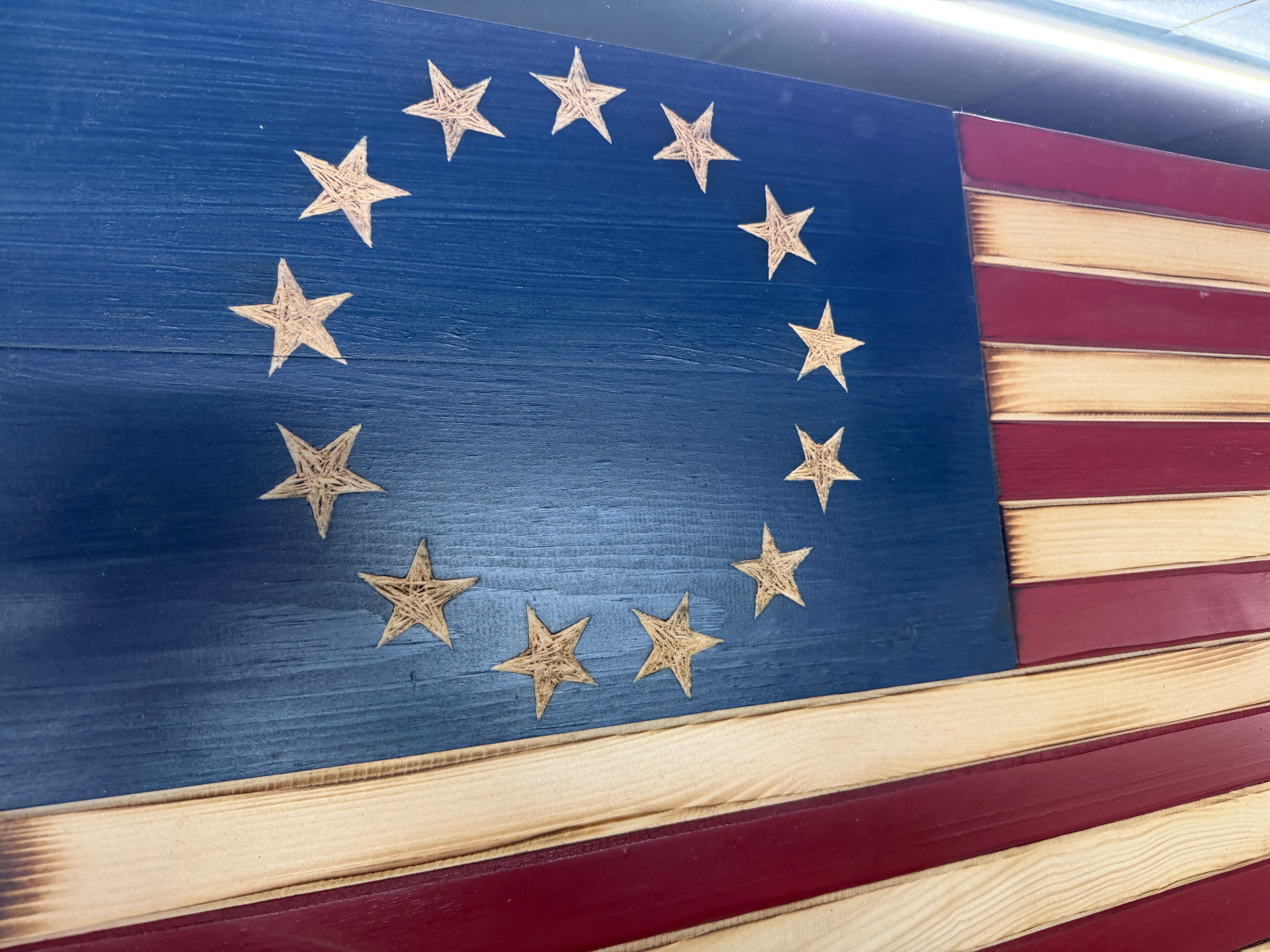 Large 46"x24" Betsy Ross //  Imperfections and or Damage See image for details / read description EXPEDITE 1452