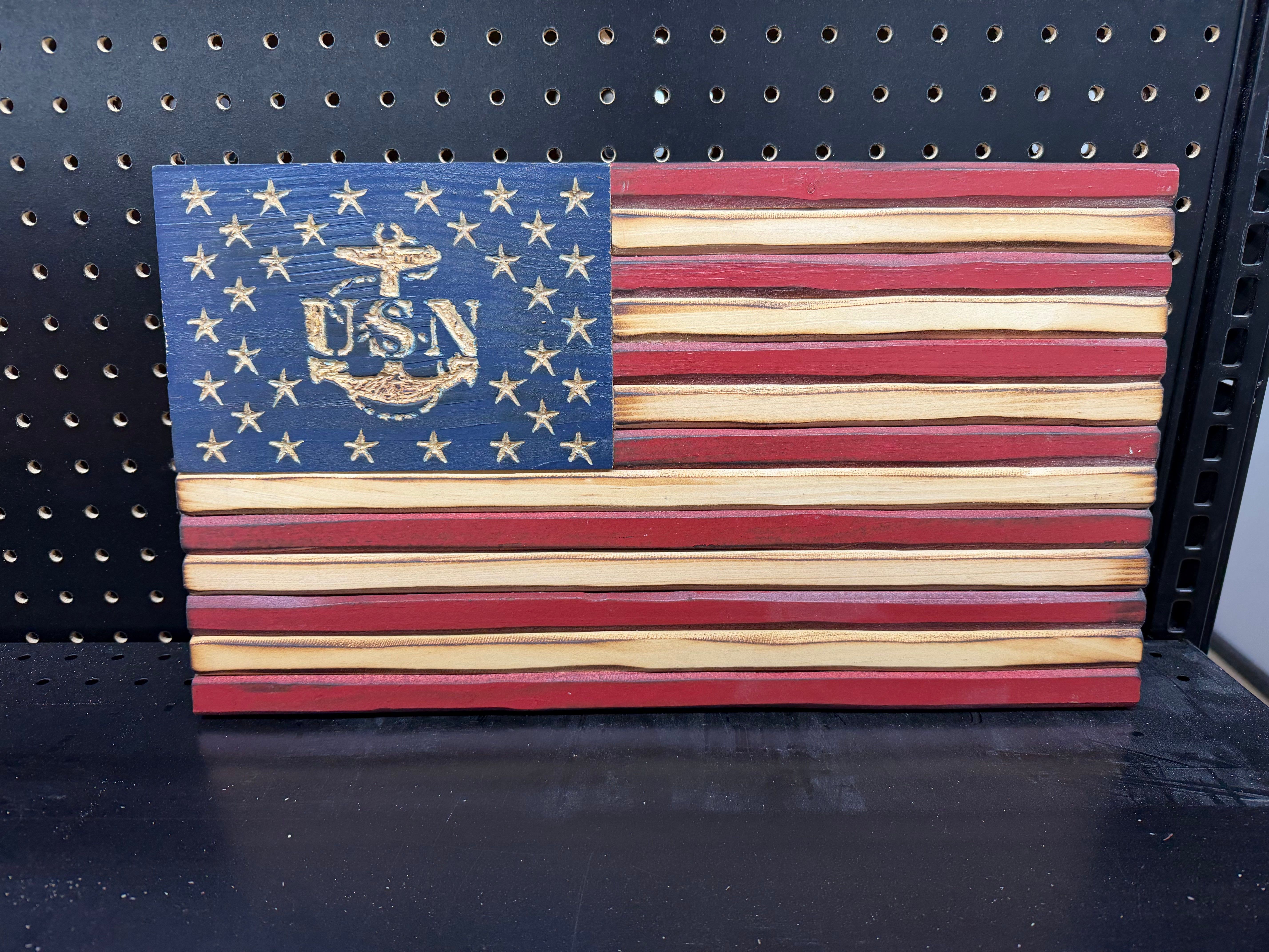 Small 10x18 Navy Old Glory //  Imperfections and or Damage See image for details / read description EXPEDITE 2452