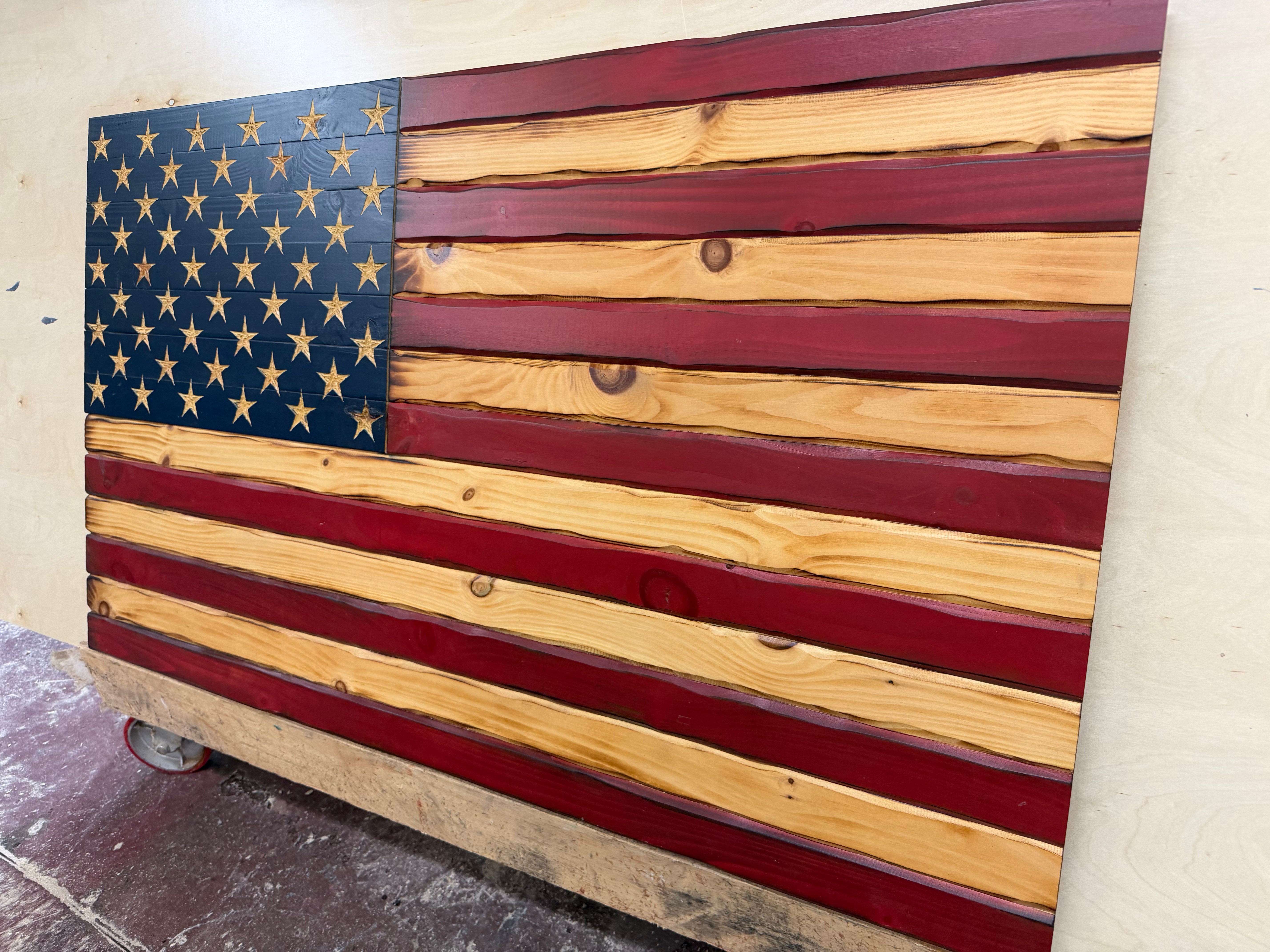 Colossal 55"x32" Old Glory //  Imperfections and or Damage See image for details / read description EXPEDITE 675