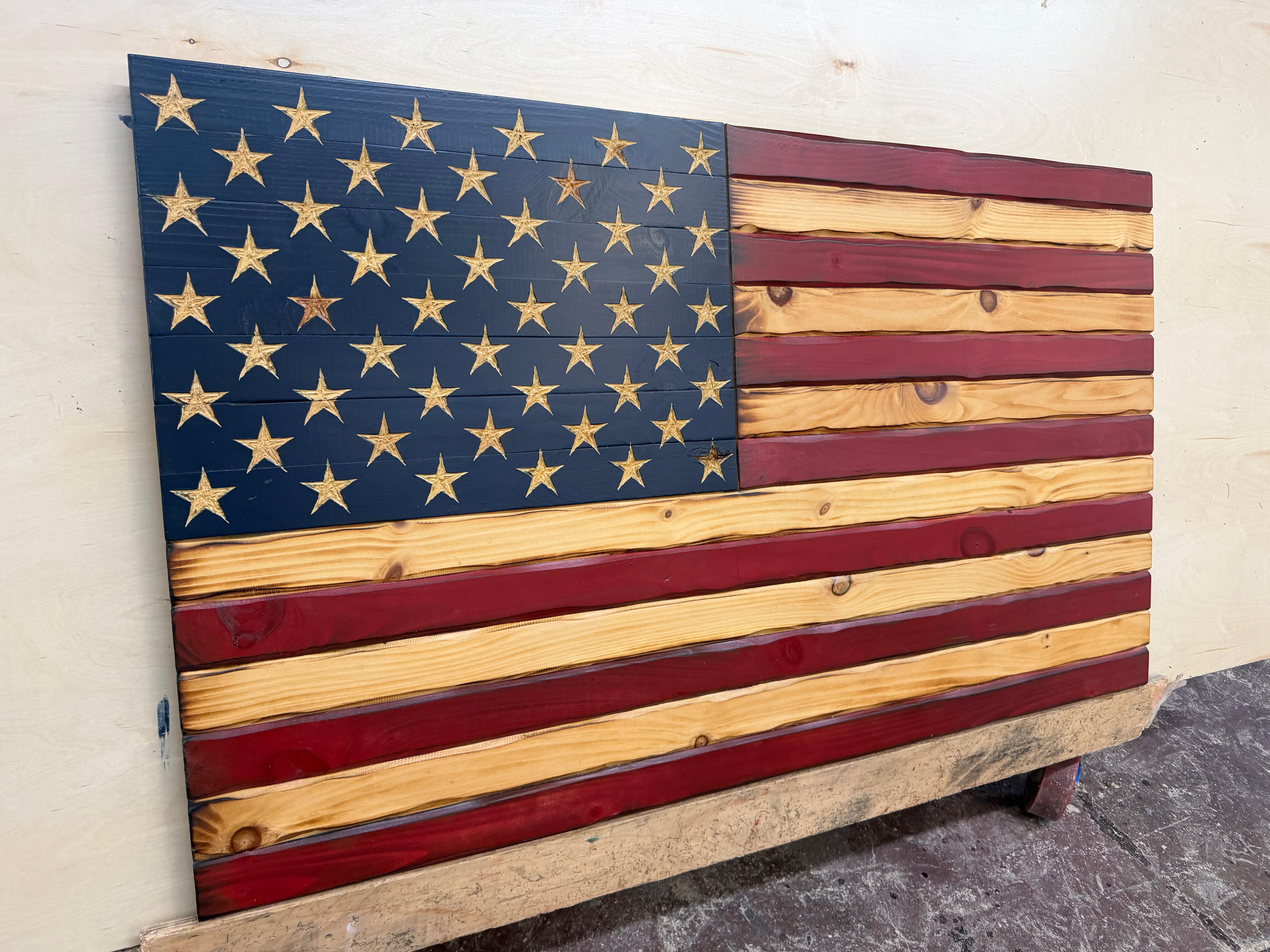 Colossal 55"x32" Old Glory //  Imperfections and or Damage See image for details / read description EXPEDITE 675