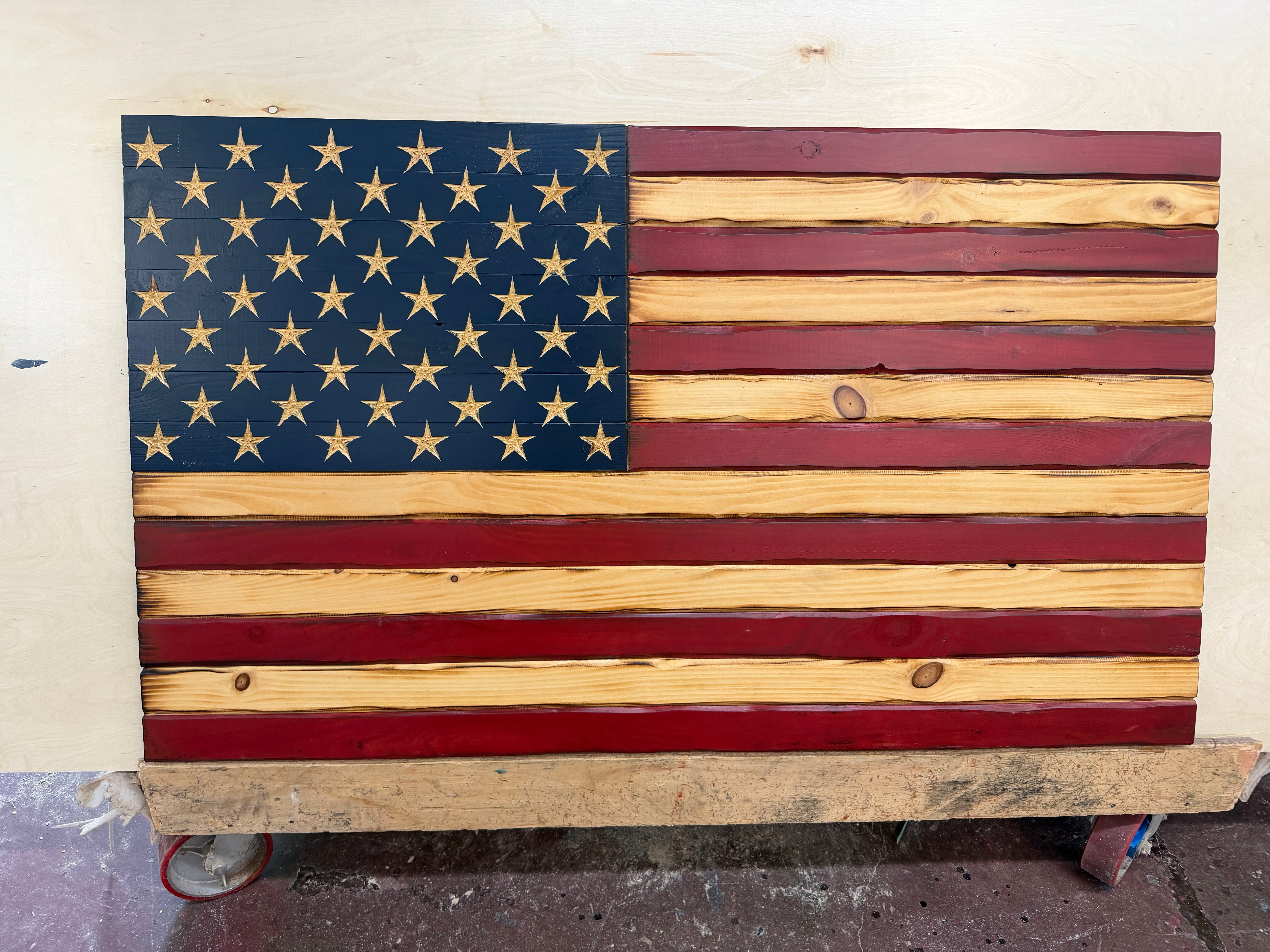 Colossal 55"x32" Old Glory //  Imperfections and or Damage See image for details / read description EXPEDITE 8436