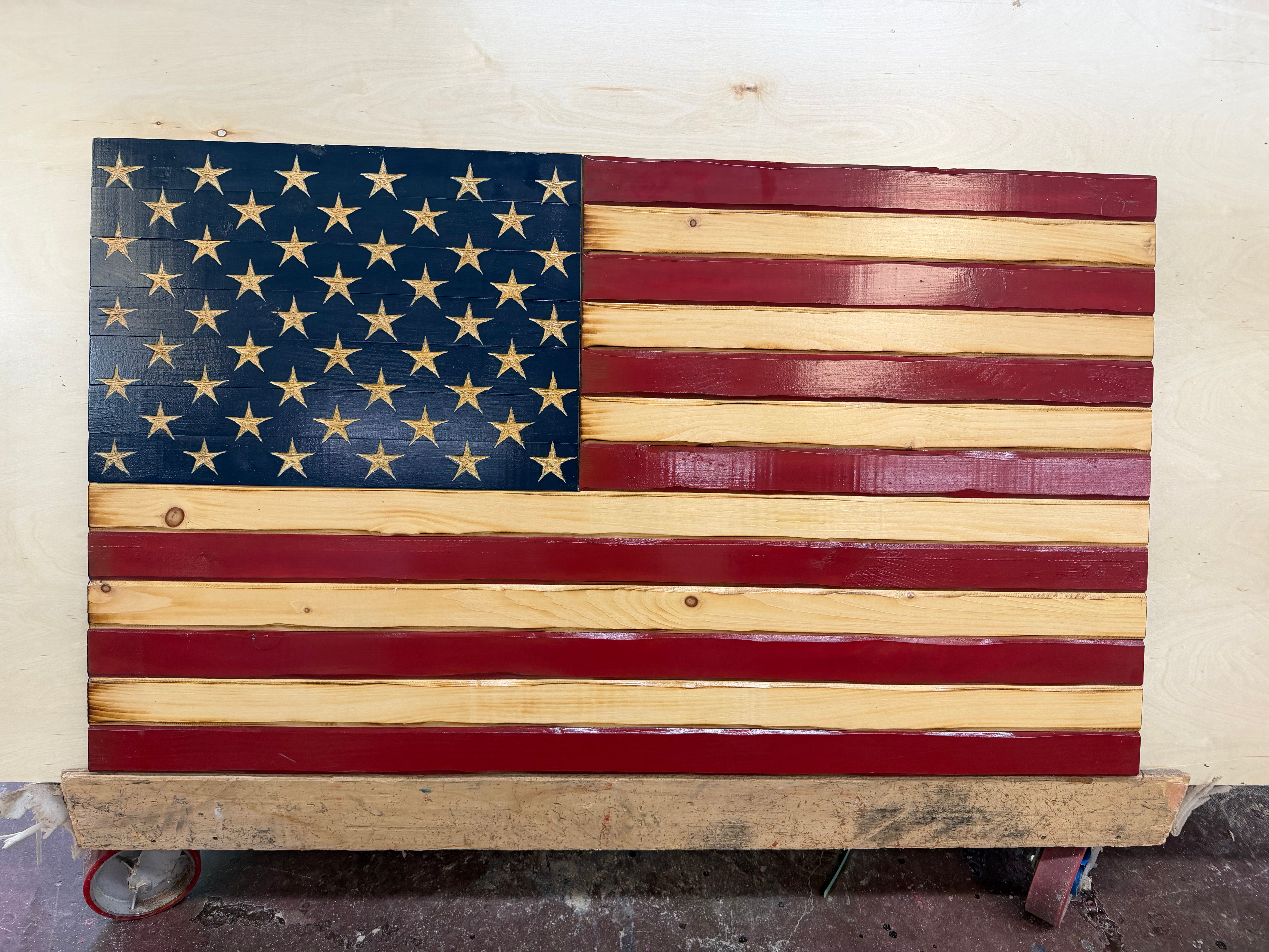Colossal 55"x32" Old Glory //  Imperfections and or Damage See image for details / read description EXPEDITE 852
