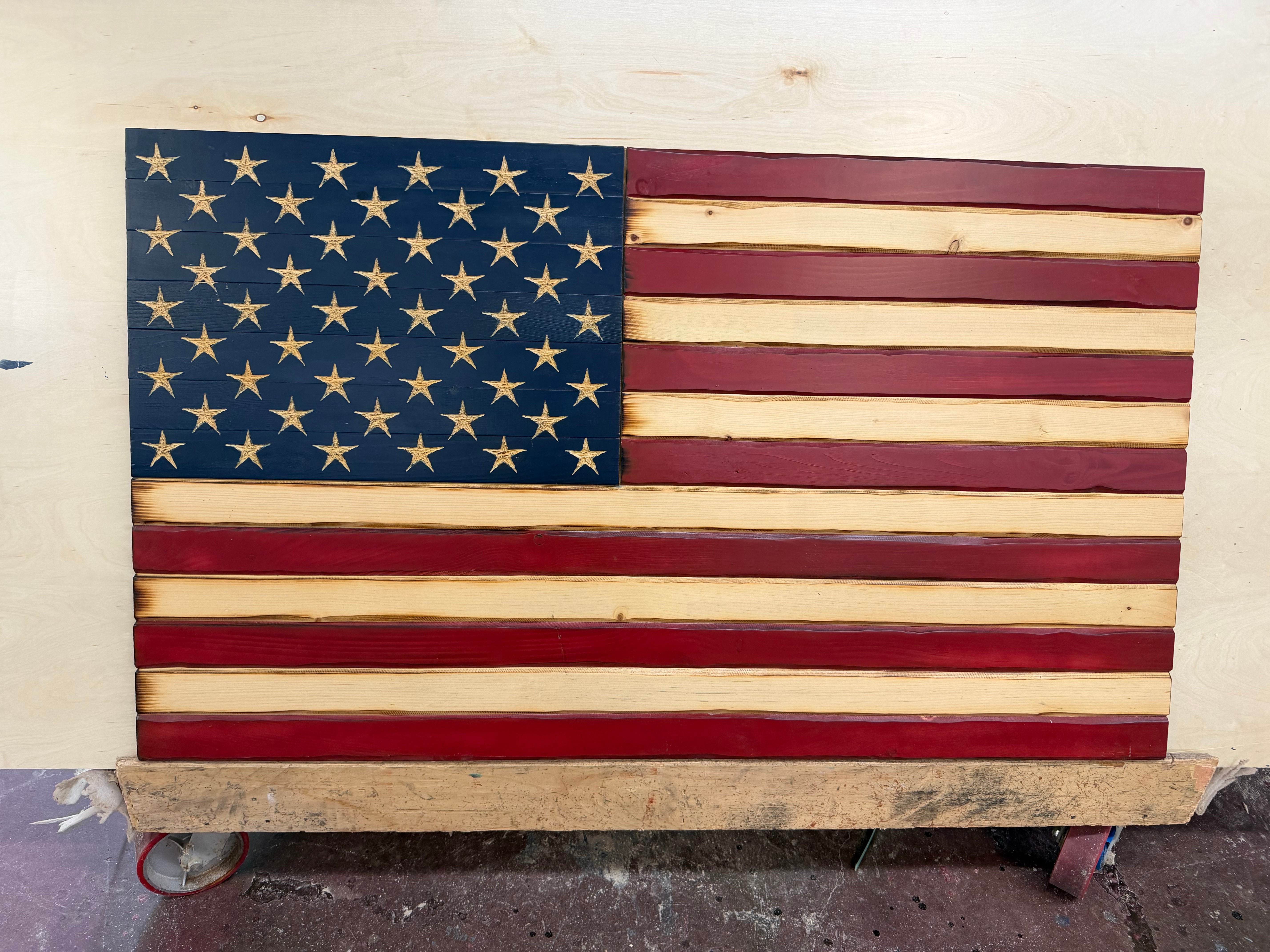 Colossal 55"x32" Old Glory //  Imperfections and or Damage See image for details / read description EXPEDITE 863