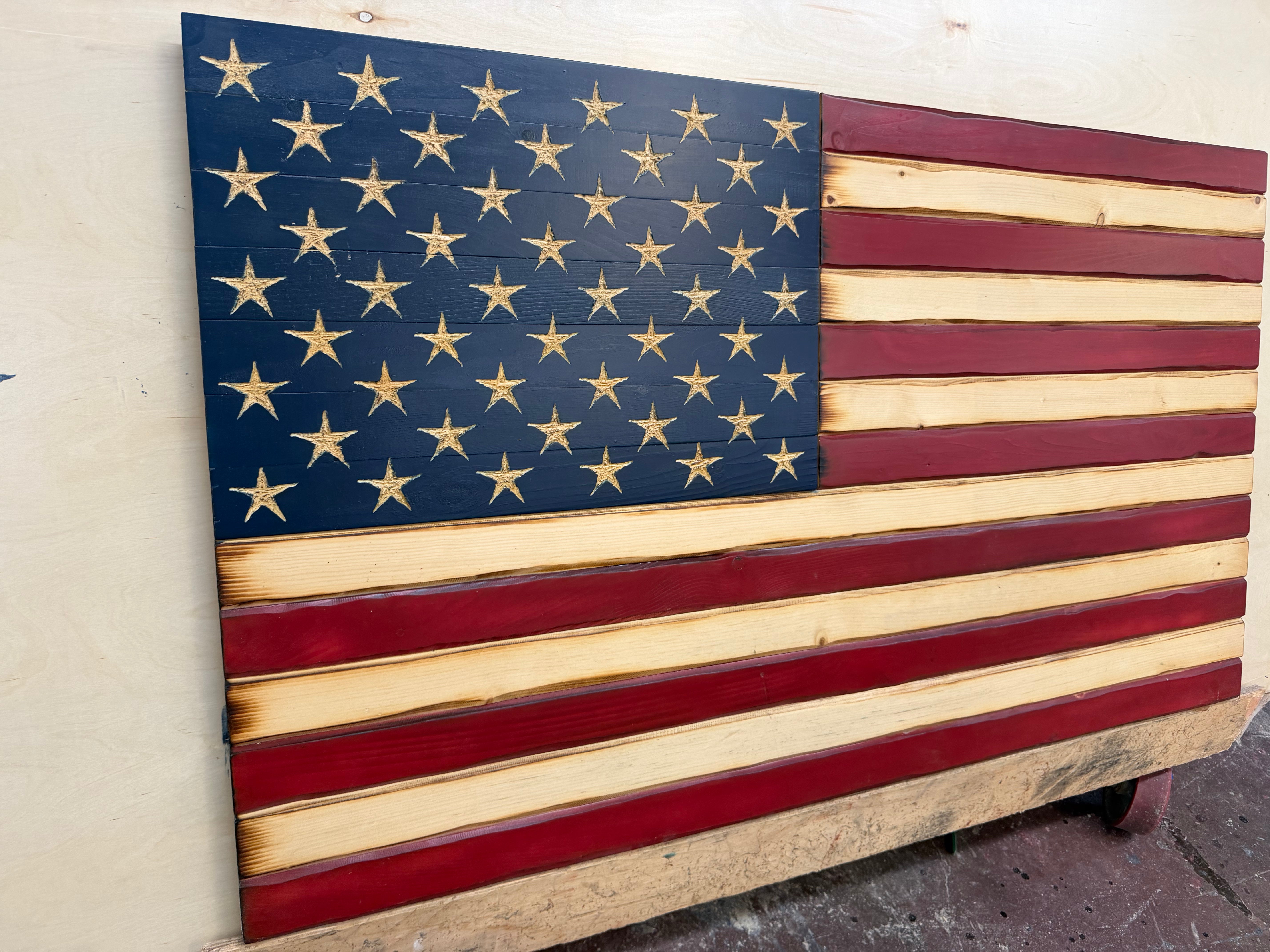 Colossal 55"x32" Old Glory //  Imperfections and or Damage See image for details / read description EXPEDITE 863