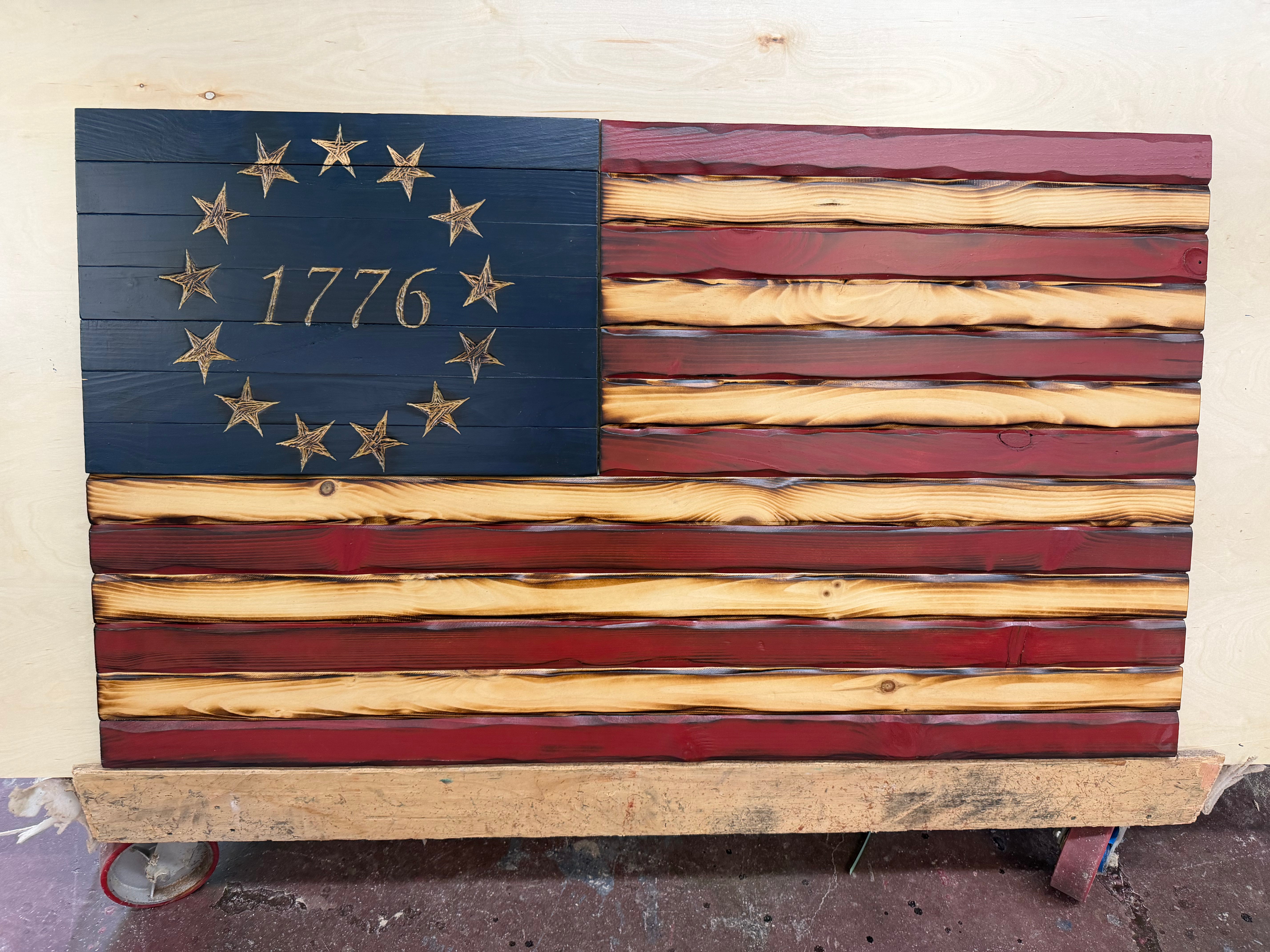 Colossal 55"x32" Weathered 1776 //  Imperfections and or Damage See image for details / read description EXPEDITE 126