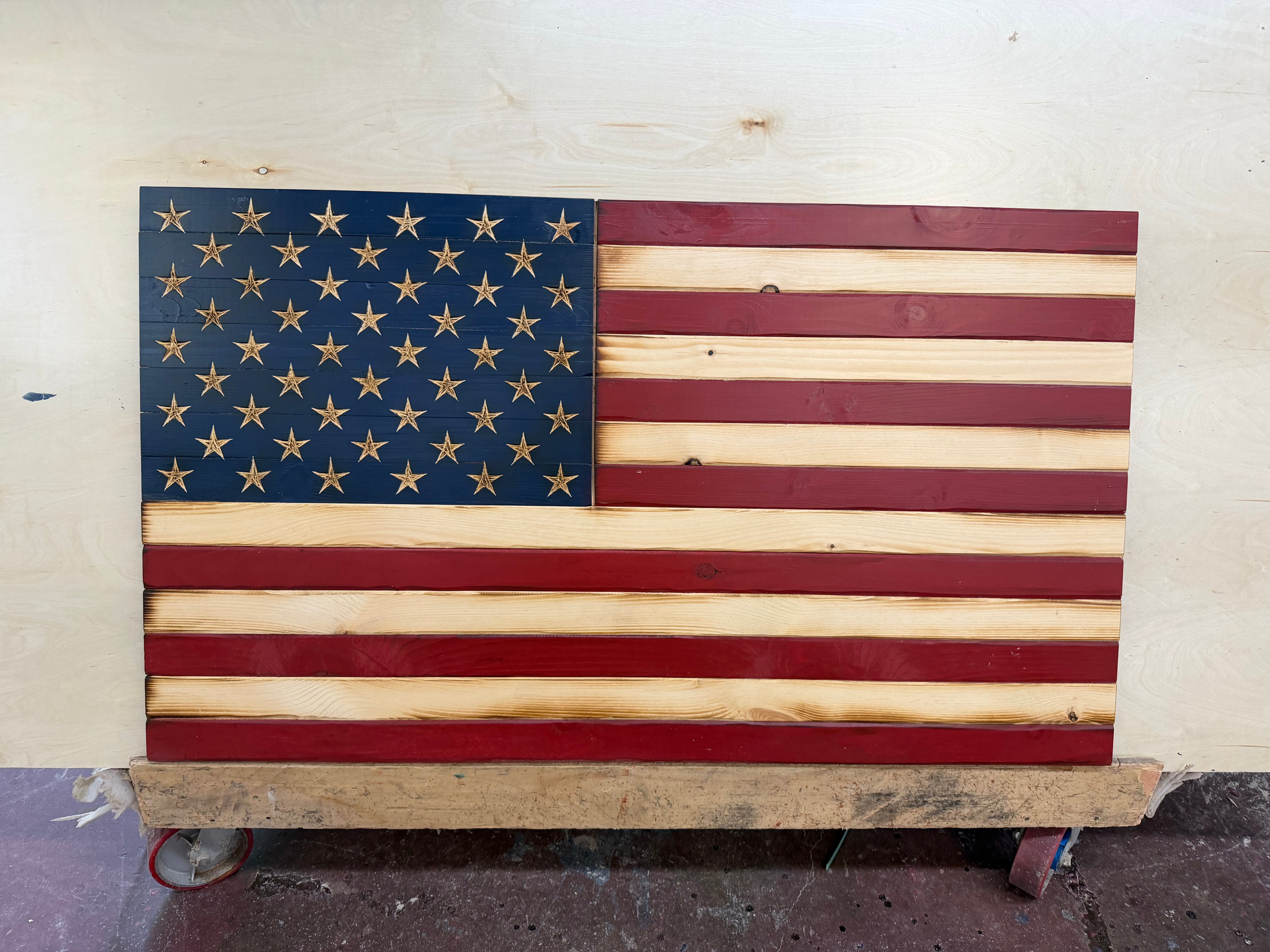 Colossal 55"x32"Old Glory //  Imperfections and or Damage See image for details / read description EXPEDITE 784