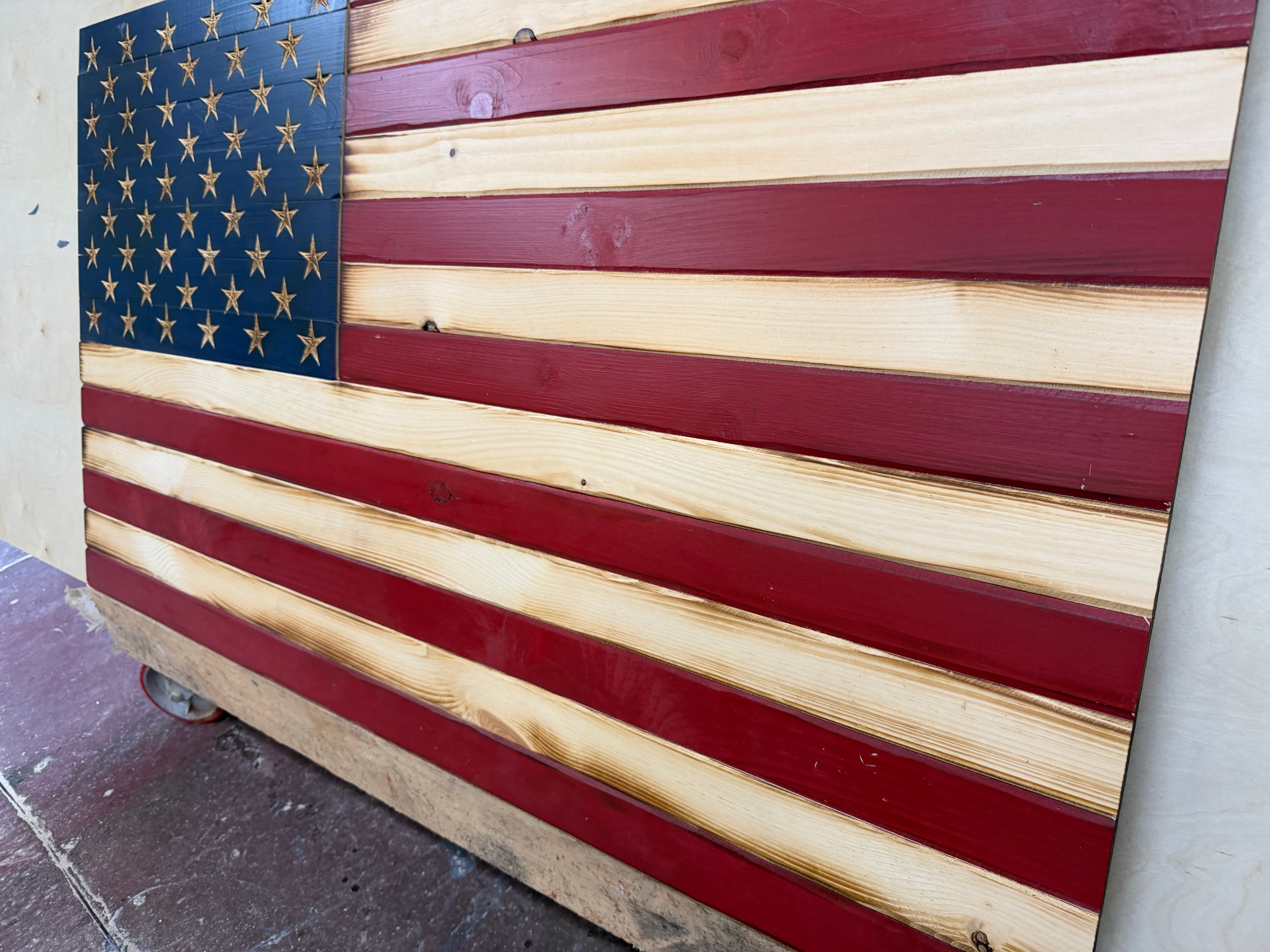 Colossal 55"x32"Old Glory //  Imperfections and or Damage See image for details / read description EXPEDITE 784