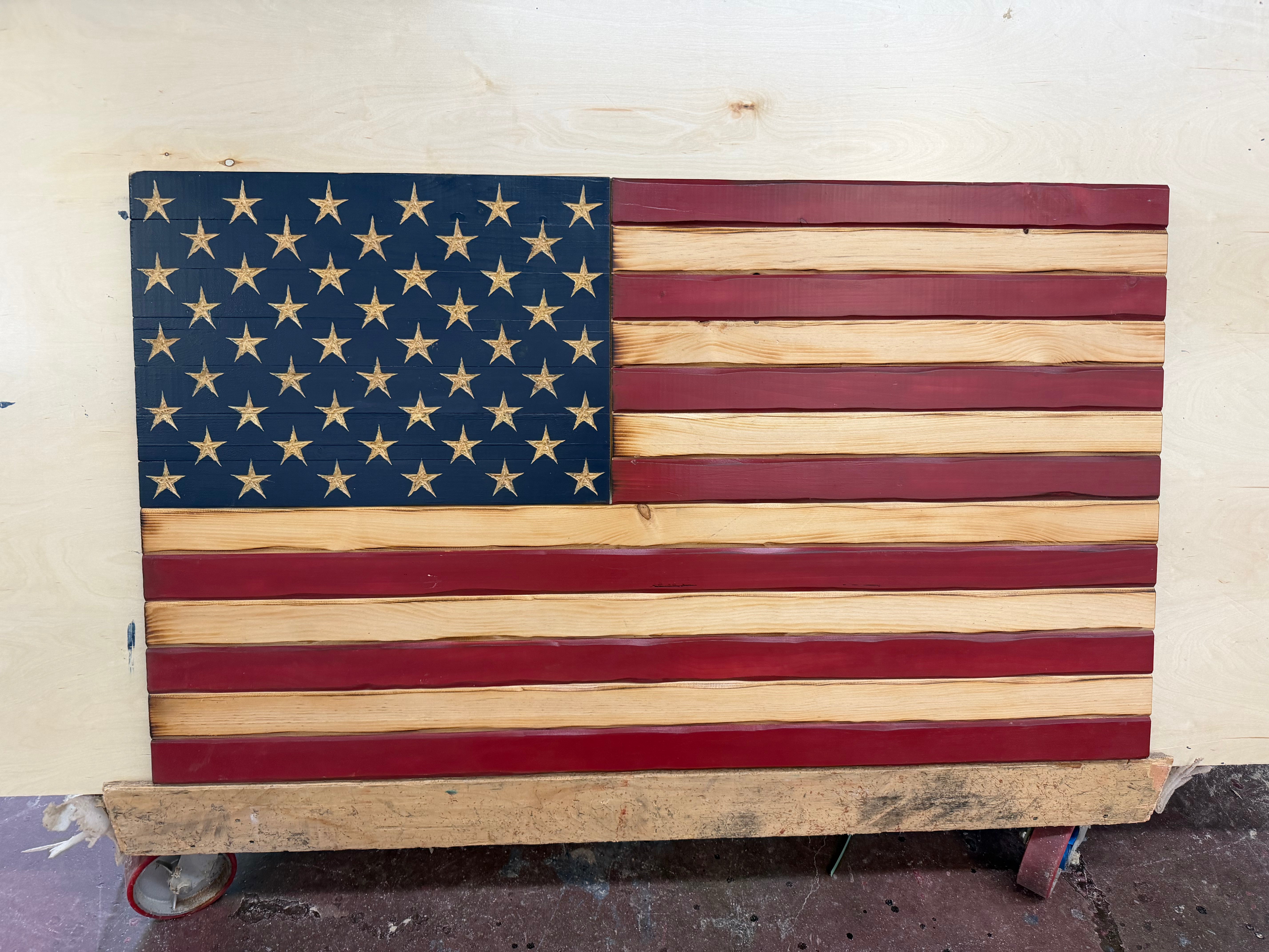 Colossal 55"x32"Old Glory //  Imperfections and or Damage See image for details / read description EXPEDITE 363