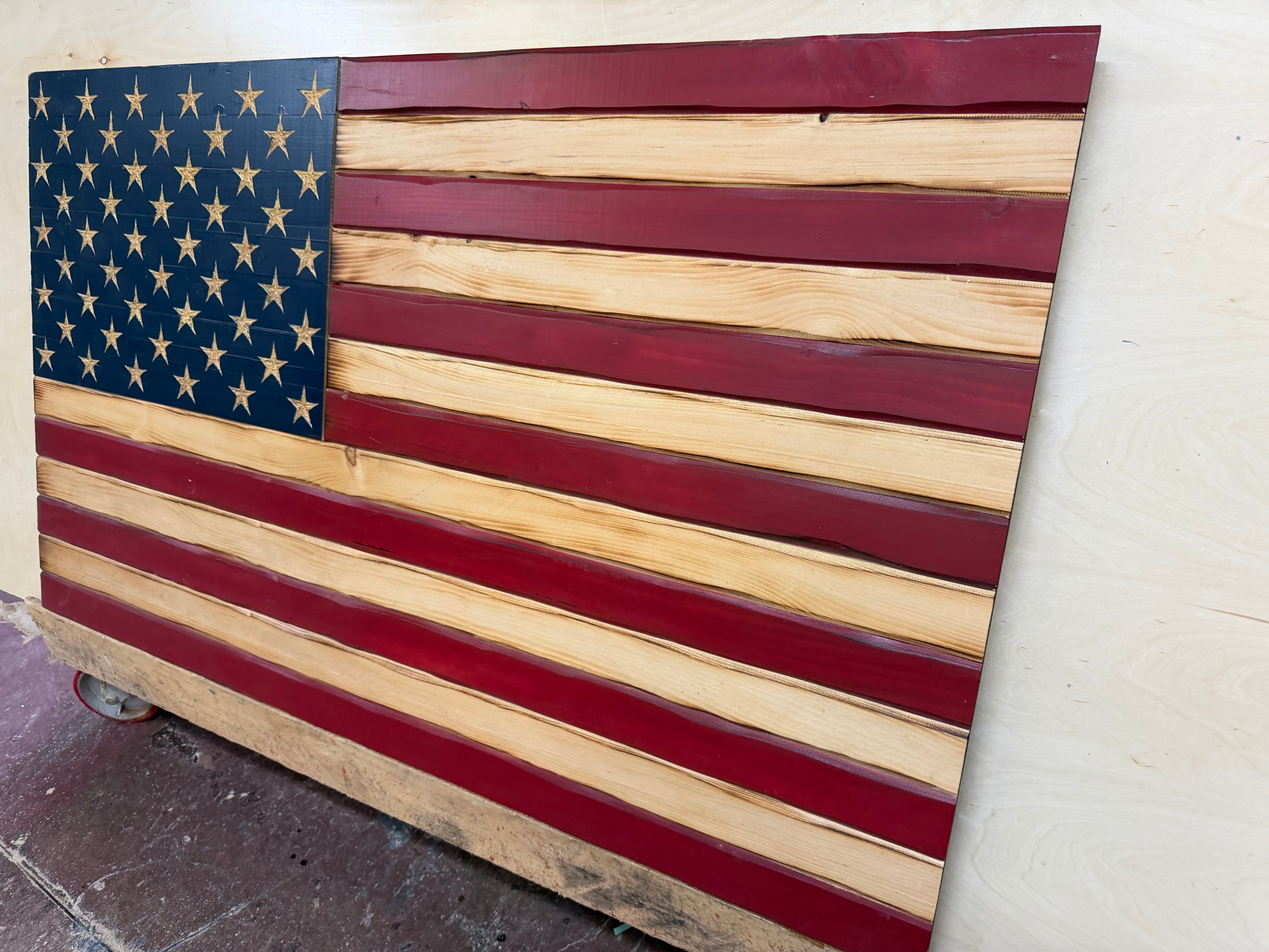 Colossal 55"x32"Old Glory //  Imperfections and or Damage See image for details / read description EXPEDITE 363