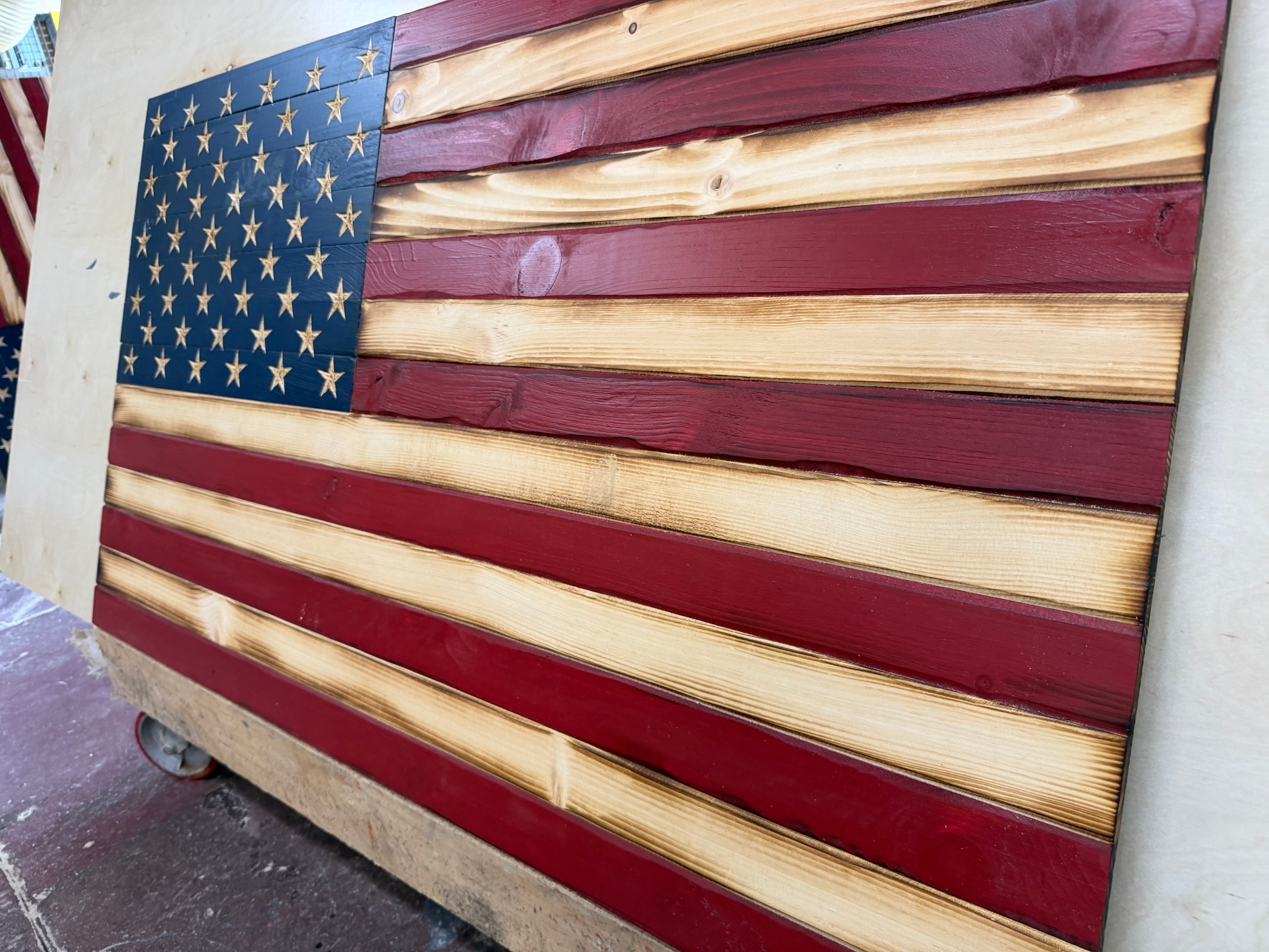 Colossal 55"x32"Old Glory //  Imperfections and or Damage See image for details / read description EXPEDITE 299