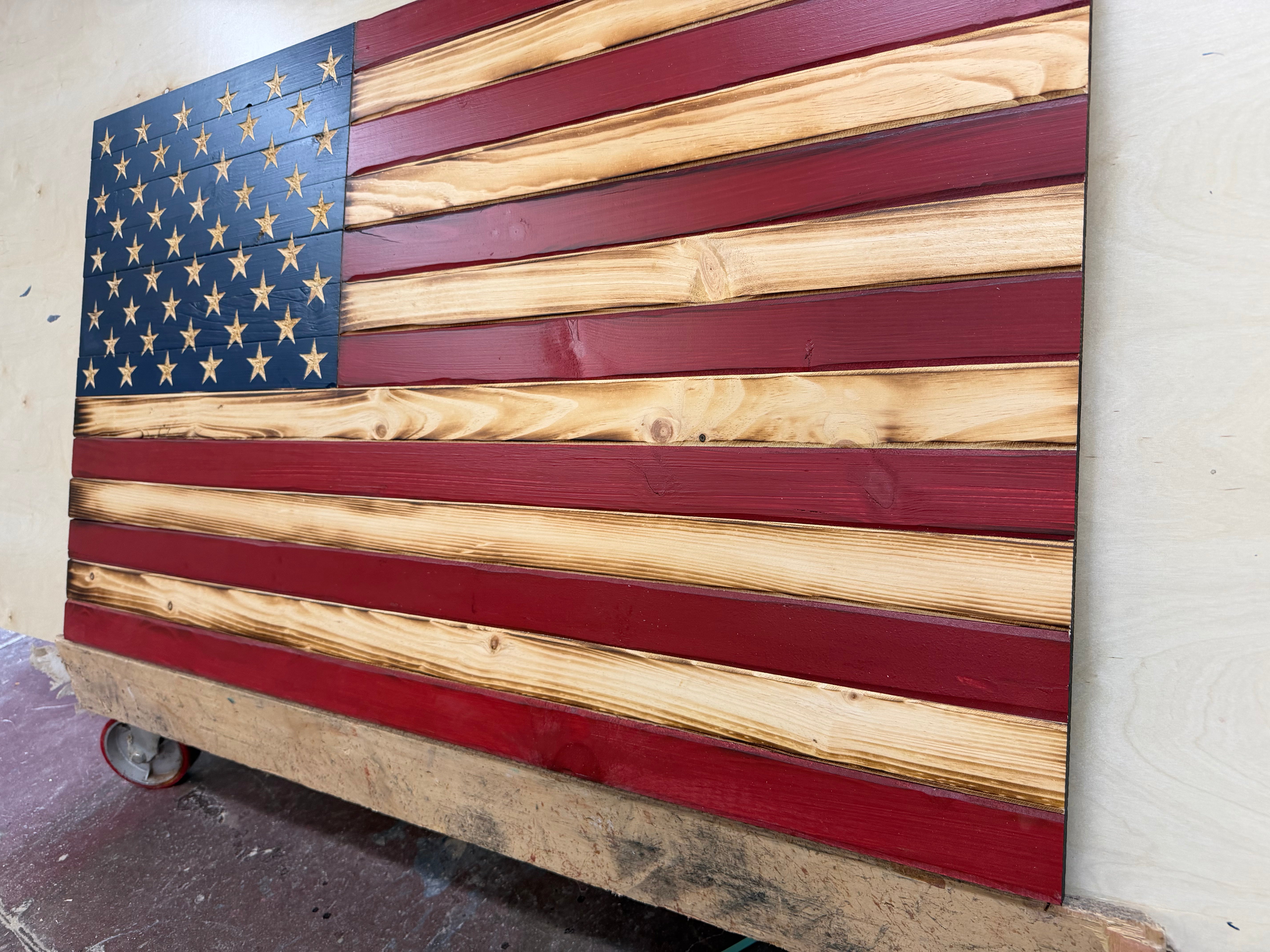 Colossal 55"x32"Old Glory //  Imperfections and or Damage See image for details / read description EXPEDITE 4863