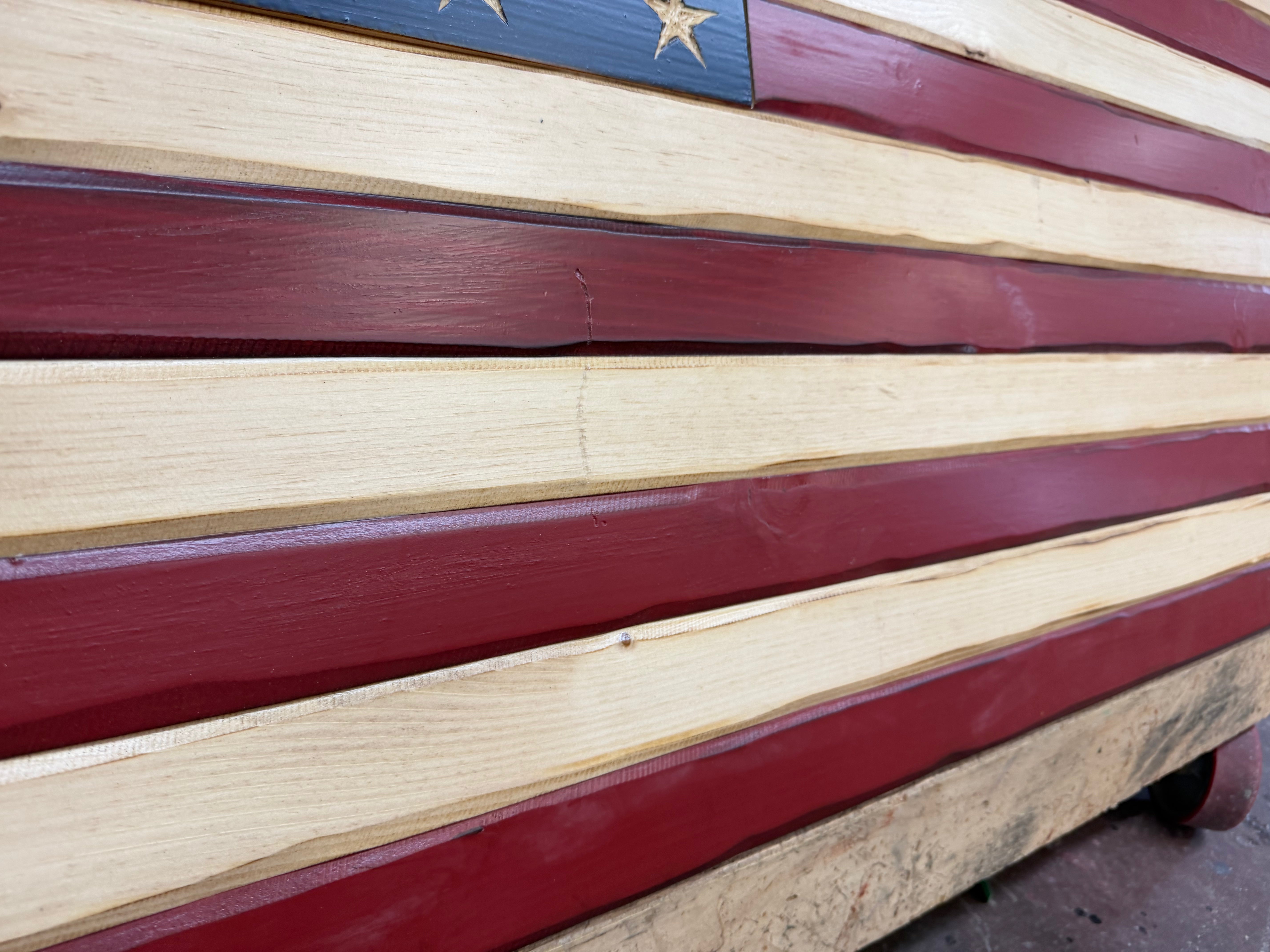 Colossal 55"x32"Old Glory //  Imperfections and or Damage See image for details / read description EXPEDITE 225
