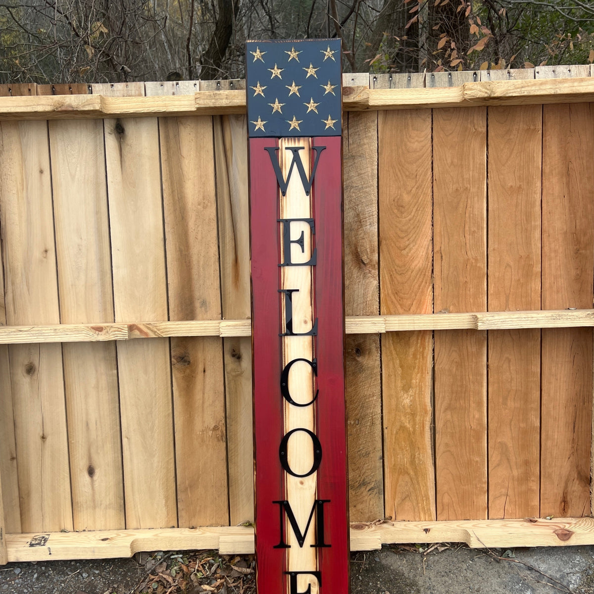 Welcome Patriotic Swooper Flag - 12.5ft Tall Advertising Flag For Outdoor Use