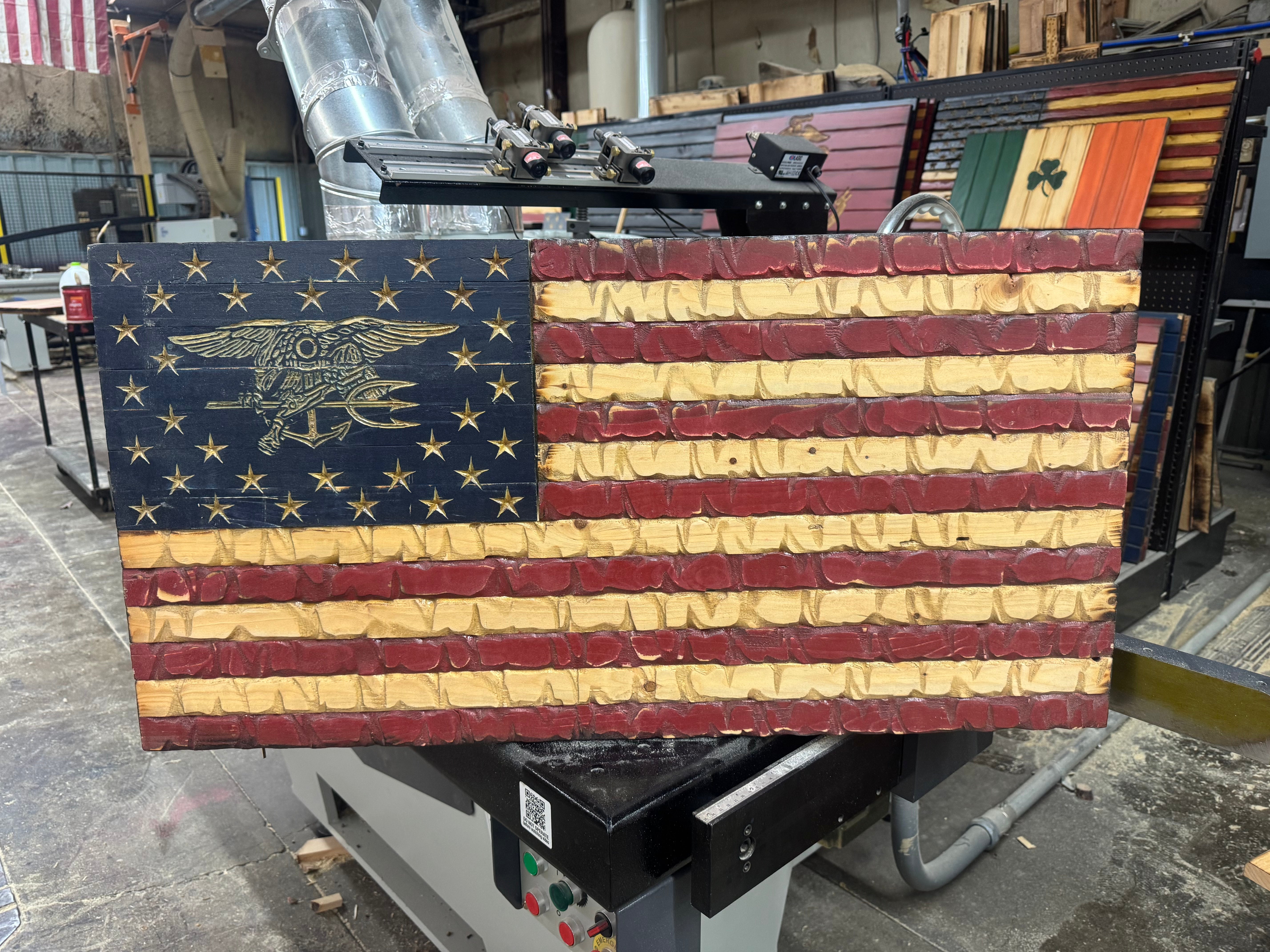 Medium 38x19 Rustic Navy Seal //  Imperfections and or Damage See image for details / read description EXPEDITE 3245 (Copy)