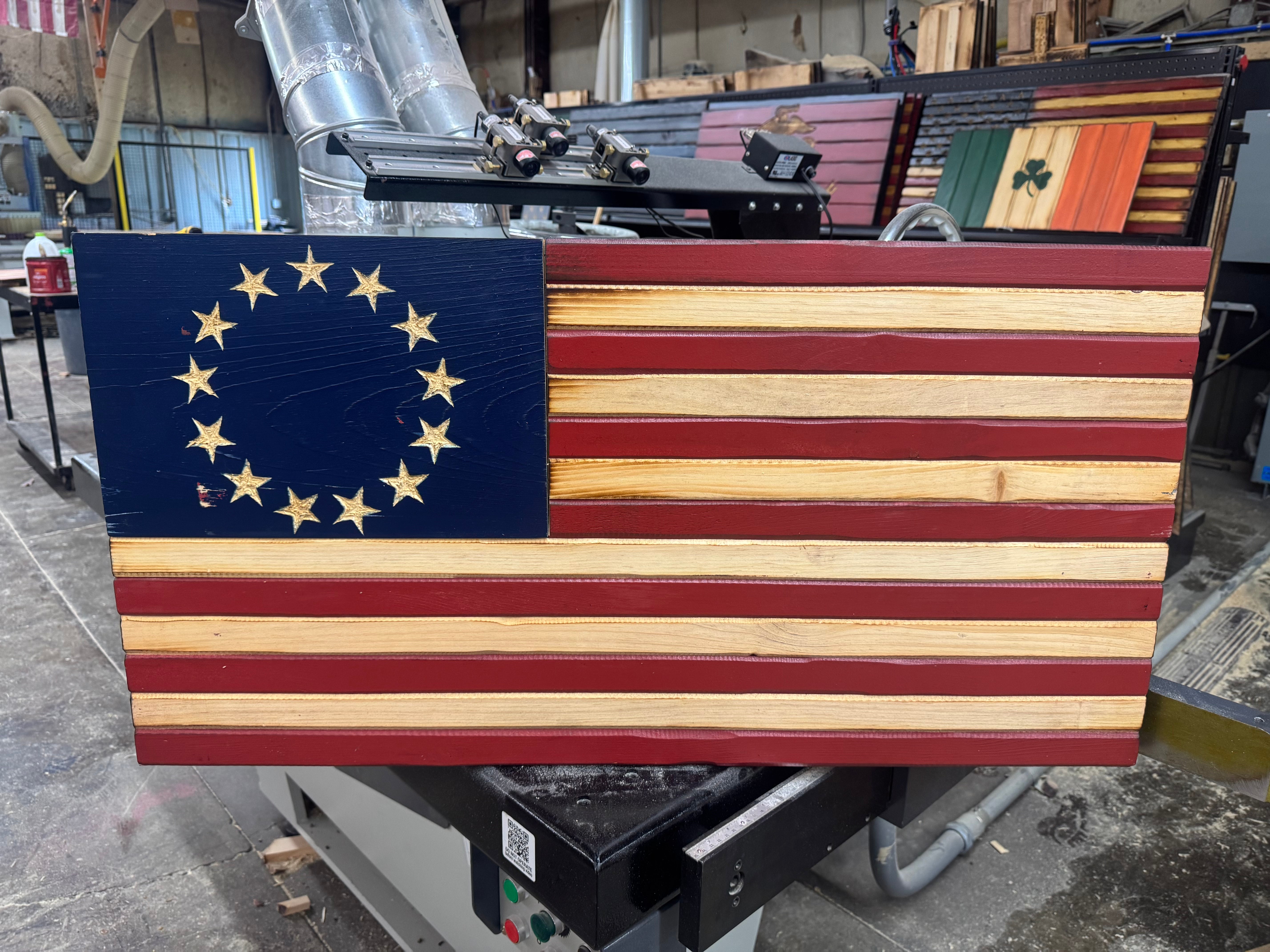 Medium 38x19 Betsy Ross //  Imperfections and or Damage See image for details / read description EXPEDITE 54334