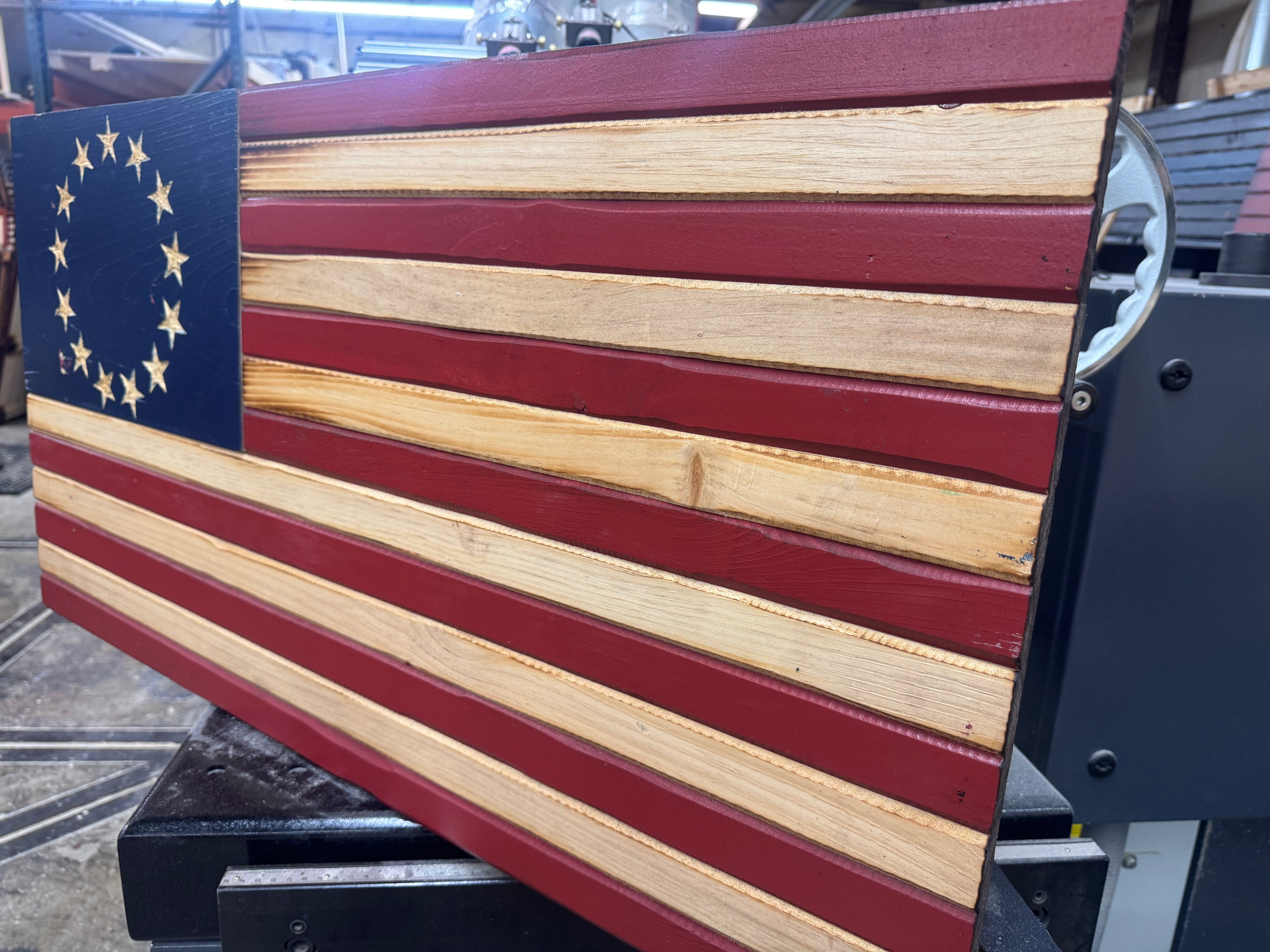 Medium 38x19 Betsy Ross //  Imperfections and or Damage See image for details / read description EXPEDITE 54334