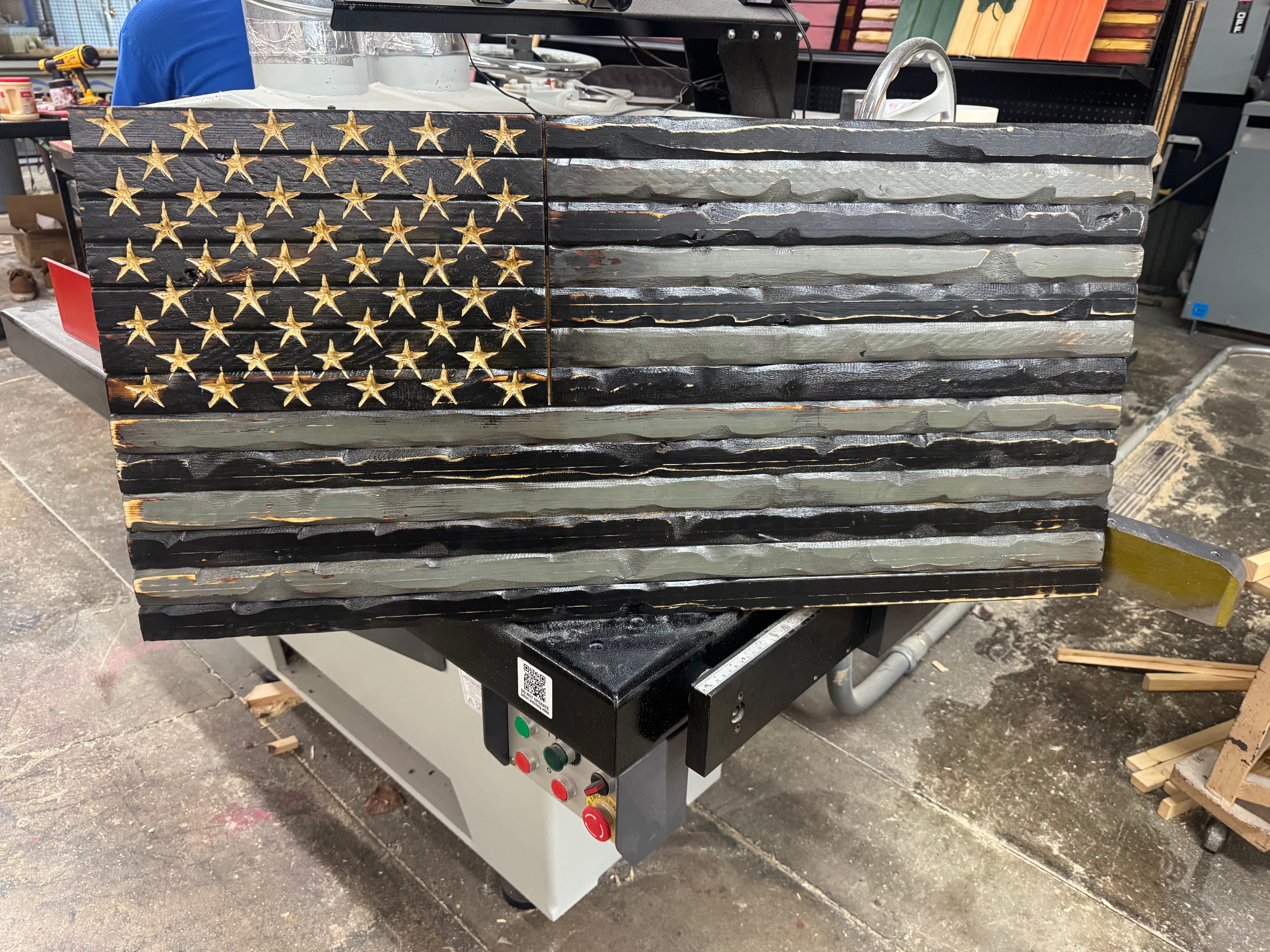 Medium 38x19 Rustic Grey/Black Glory  //  Imperfections and or Damage See image for details / read description EXPEDITE 7783
