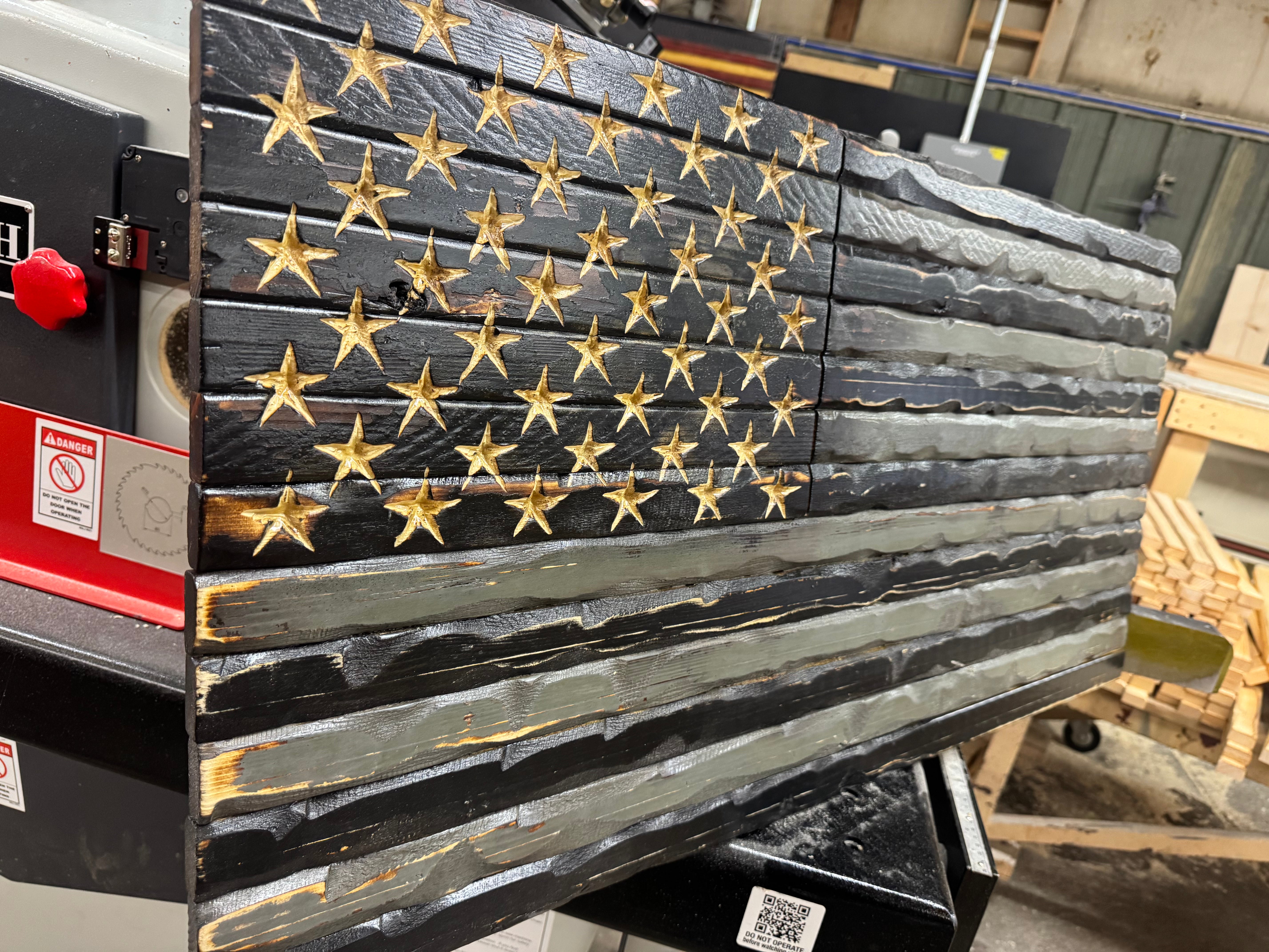Medium 38x19 Rustic Grey/Black Glory  //  Imperfections and or Damage See image for details / read description EXPEDITE 7783