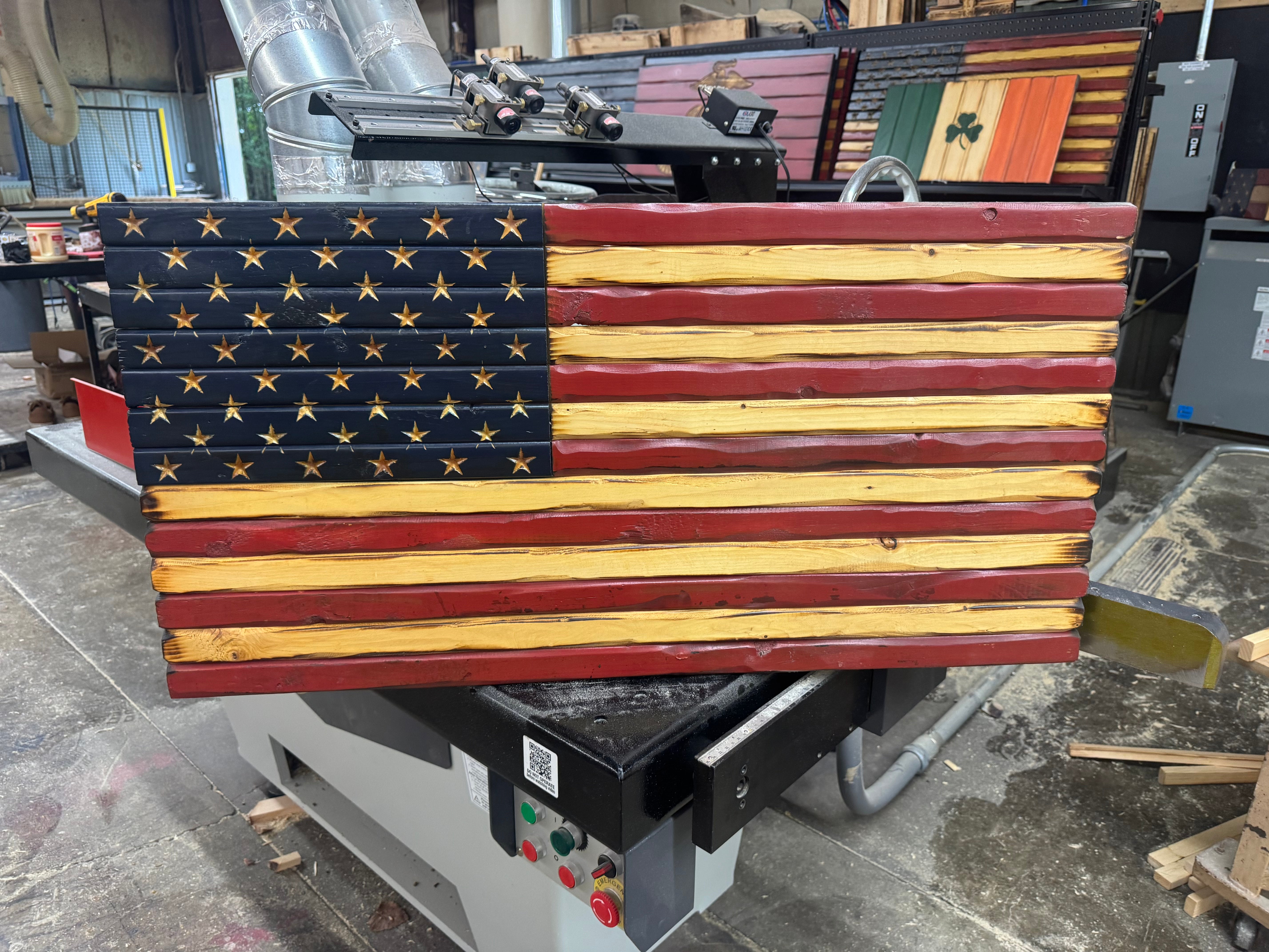 Medium 38x19 Old Glory  //  Imperfections and or Damage See image for details / read description EXPEDITE 7784
