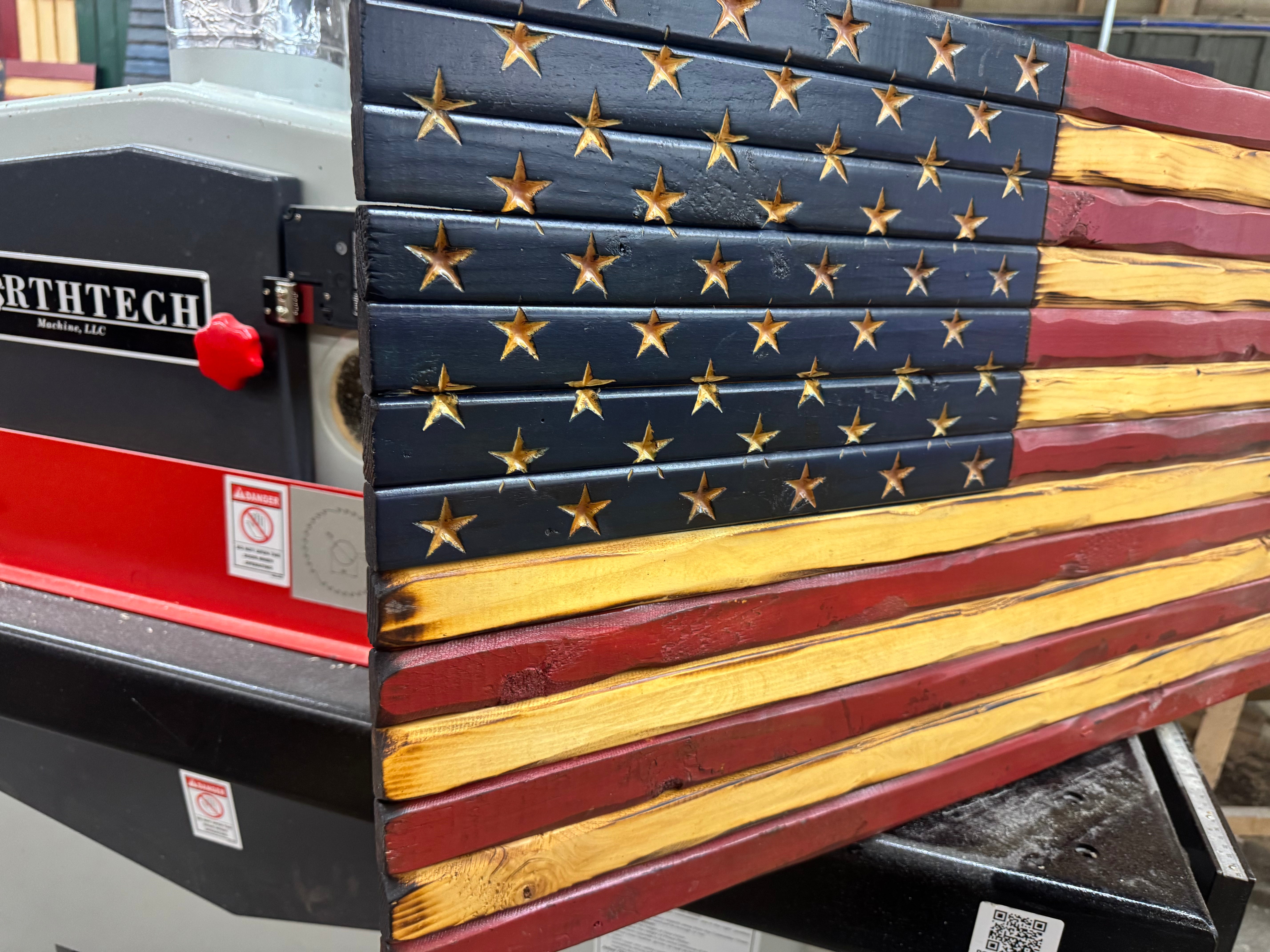 Medium 38x19 Old Glory  //  Imperfections and or Damage See image for details / read description EXPEDITE 7784