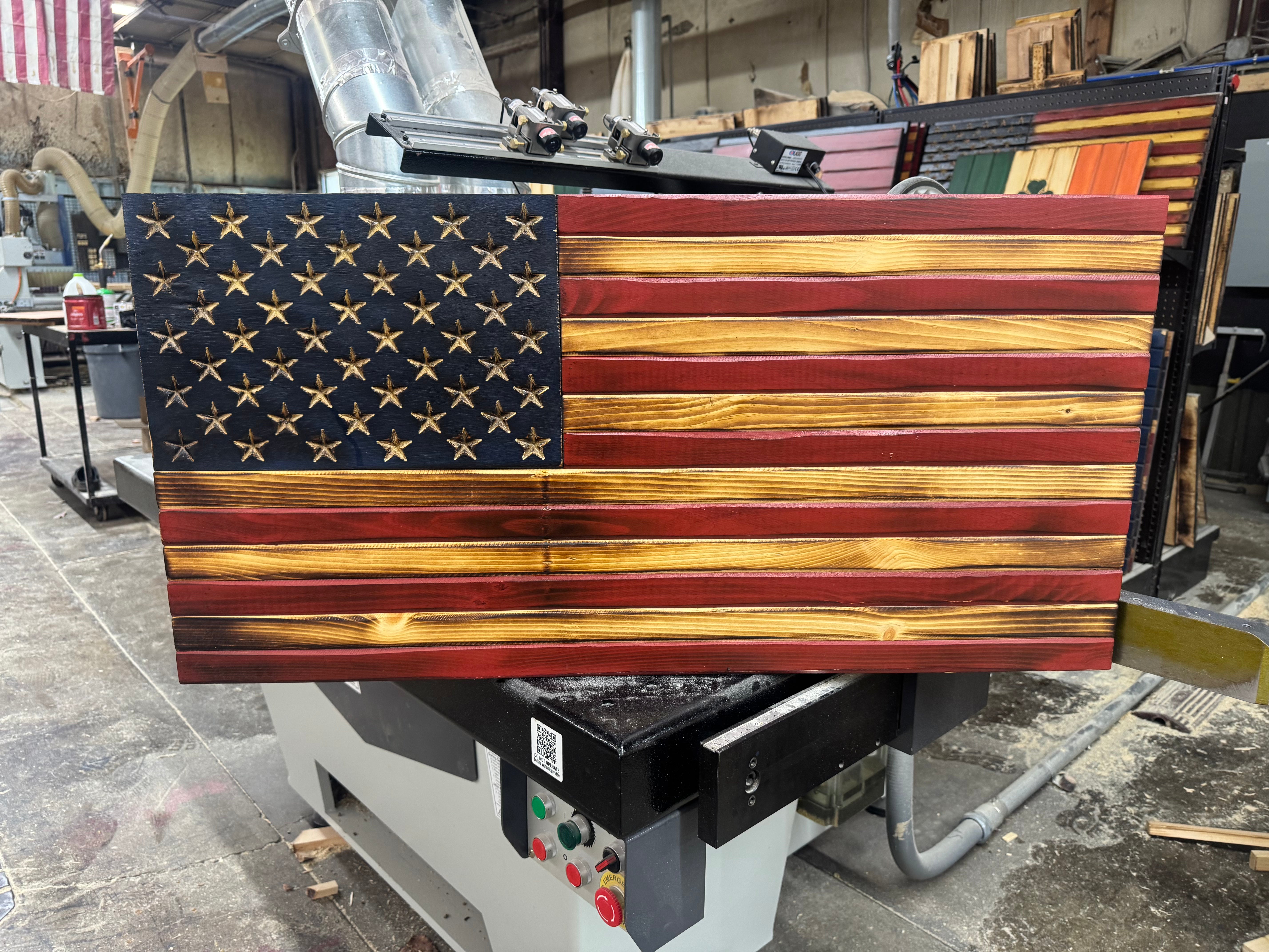Medium 38x19 Weathered Old Glory  //  Imperfections and or Damage See image for details / read description EXPEDITE 7787