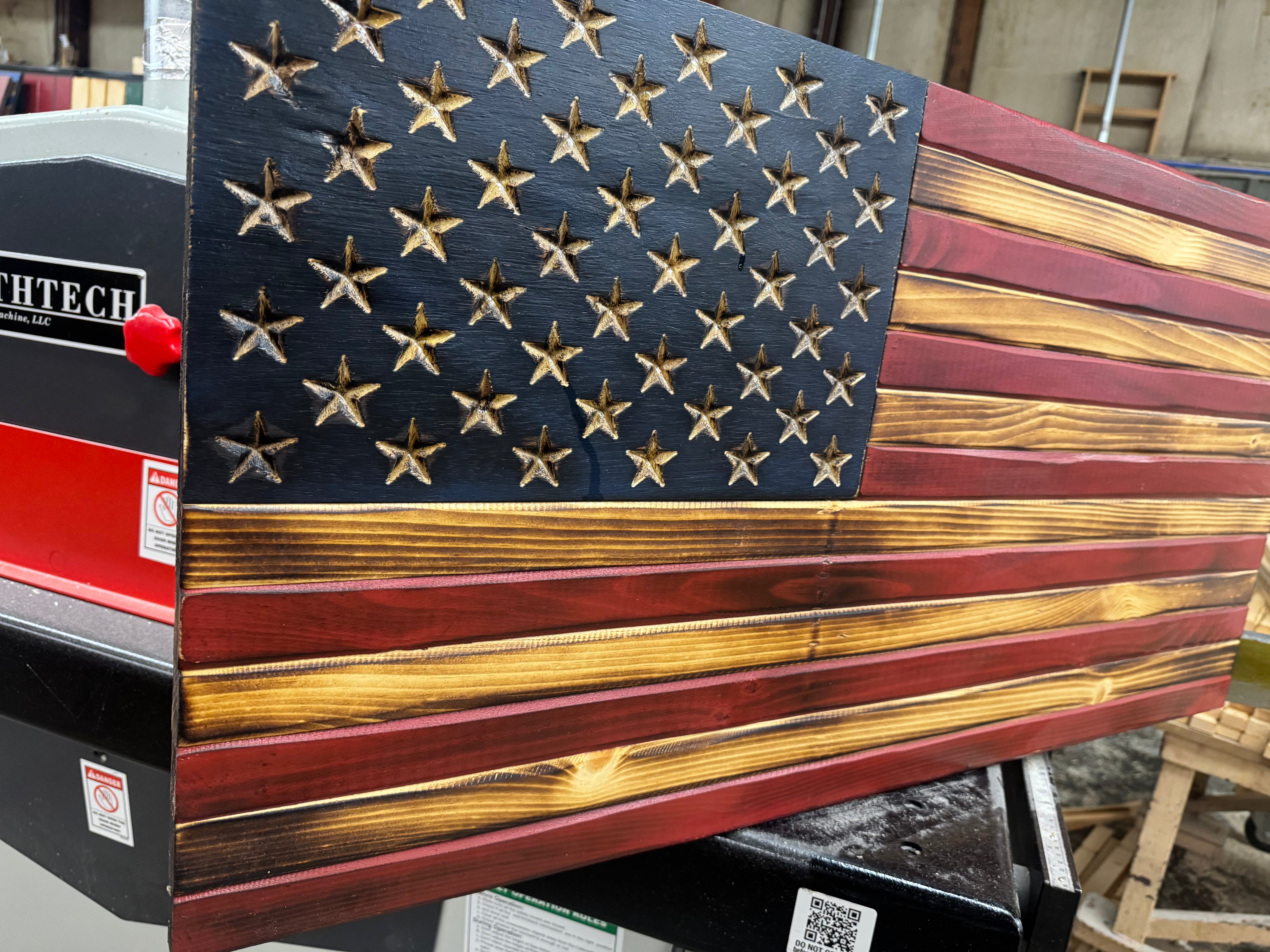 Medium 38x19 Weathered Old Glory  //  Imperfections and or Damage See image for details / read description EXPEDITE 7787