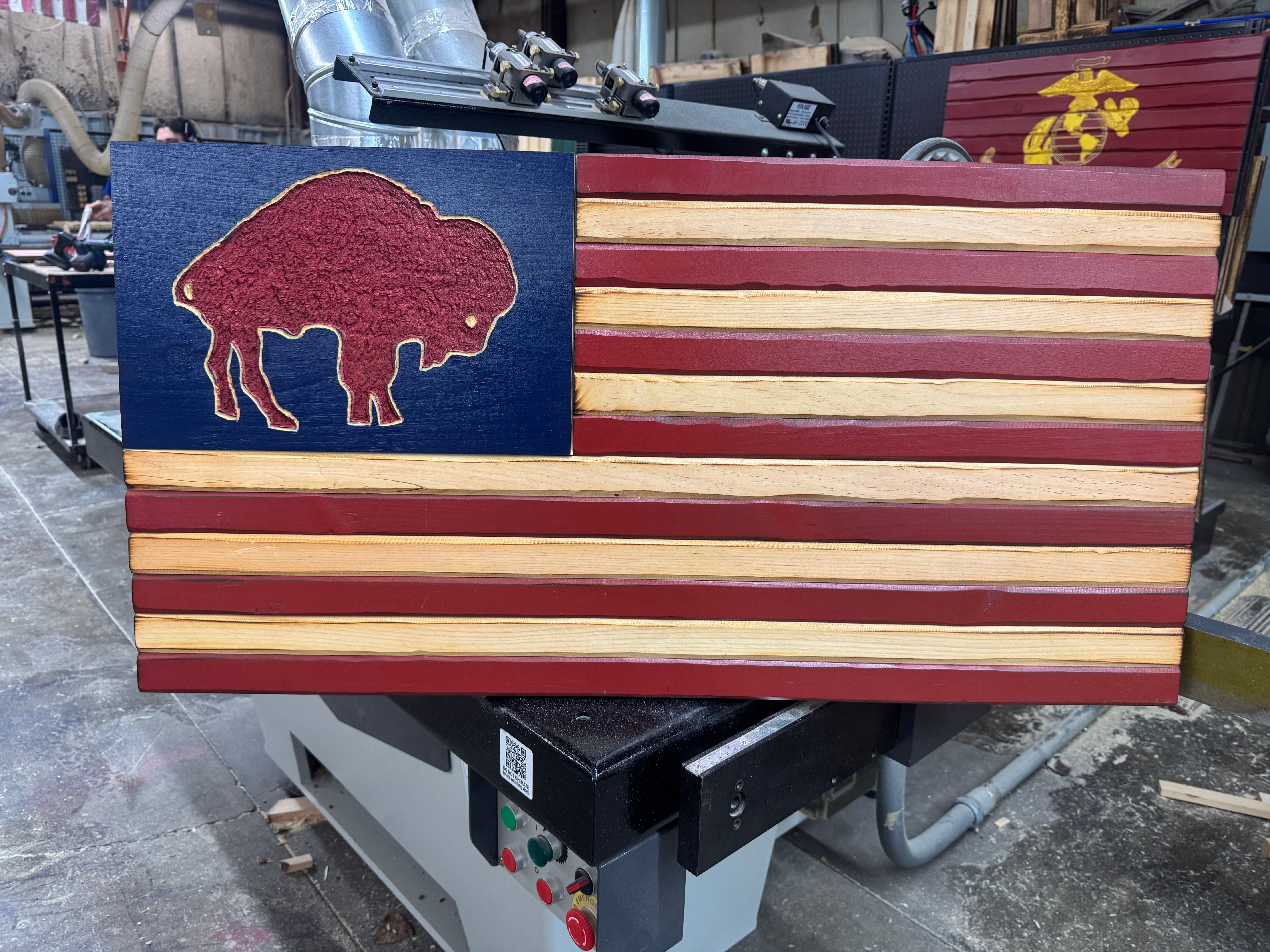 Medium 38x19 Standing Buffalo  //  Imperfections and or Damage See image for details / read description EXPEDITE 7800