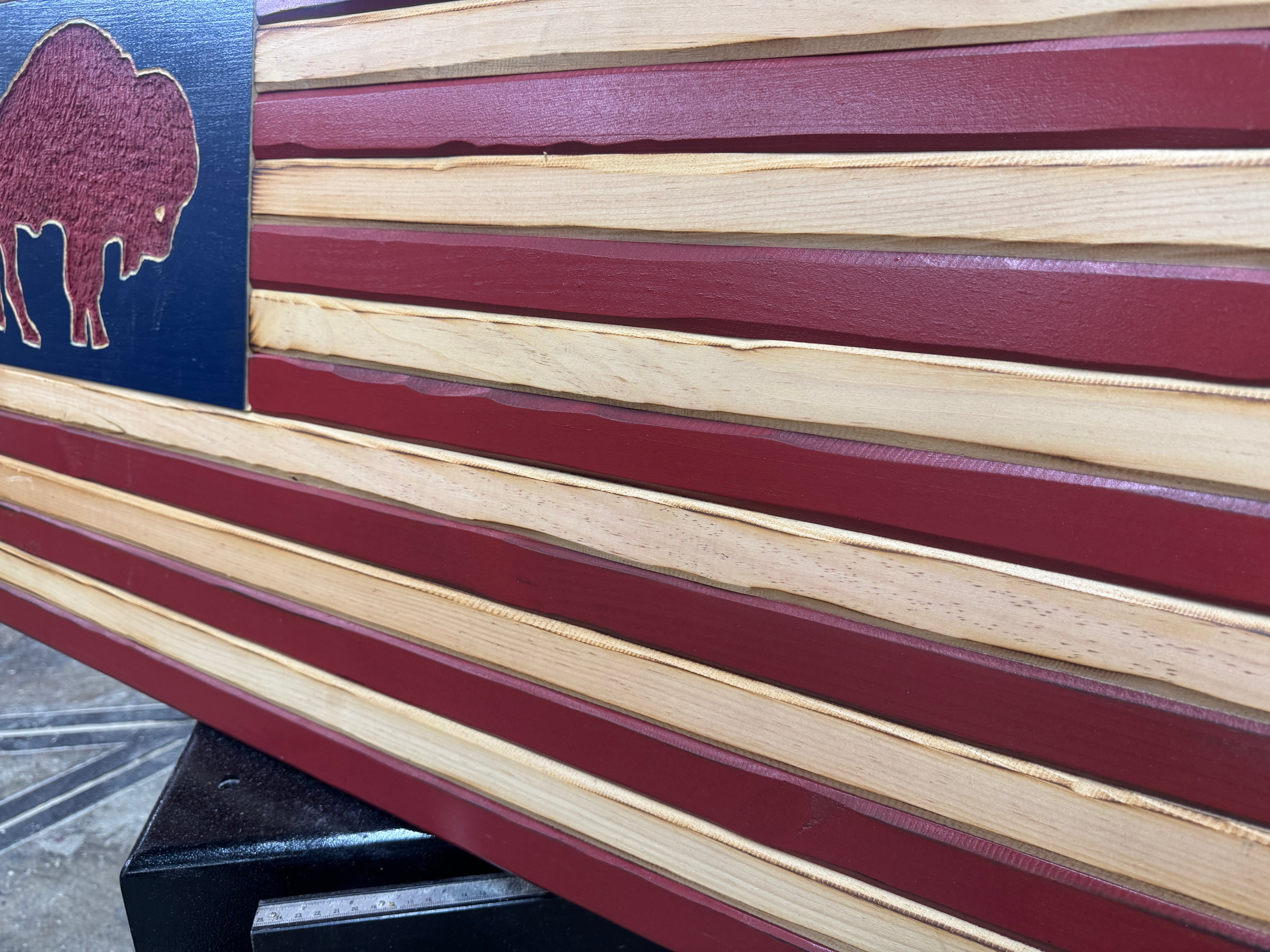 Medium 38x19 Standing Buffalo  //  Imperfections and or Damage See image for details / read description EXPEDITE 7800