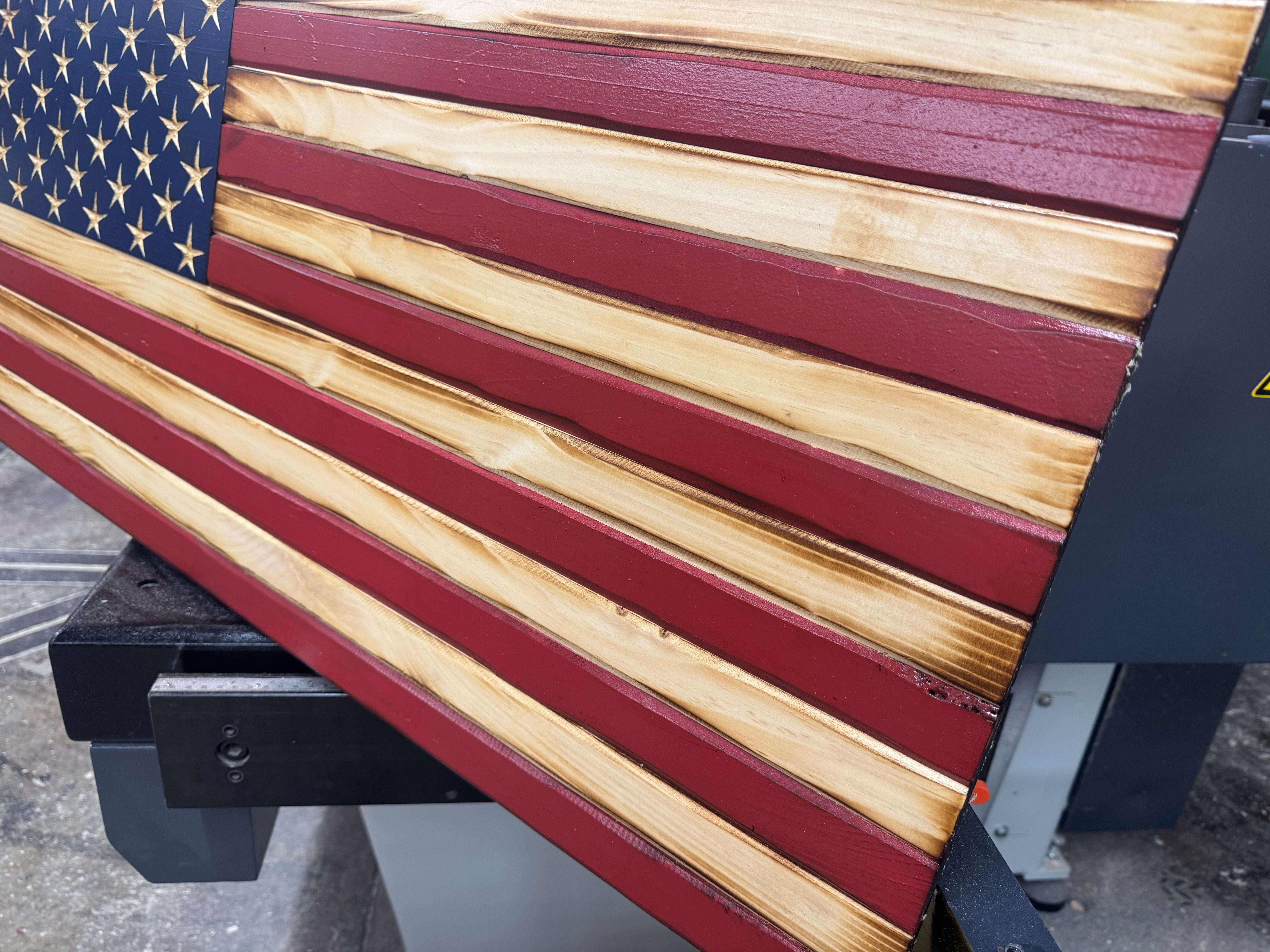 Medium 38x19 Old Glory //  Imperfections and or Damage See image for details / read description EXPEDITE 7830