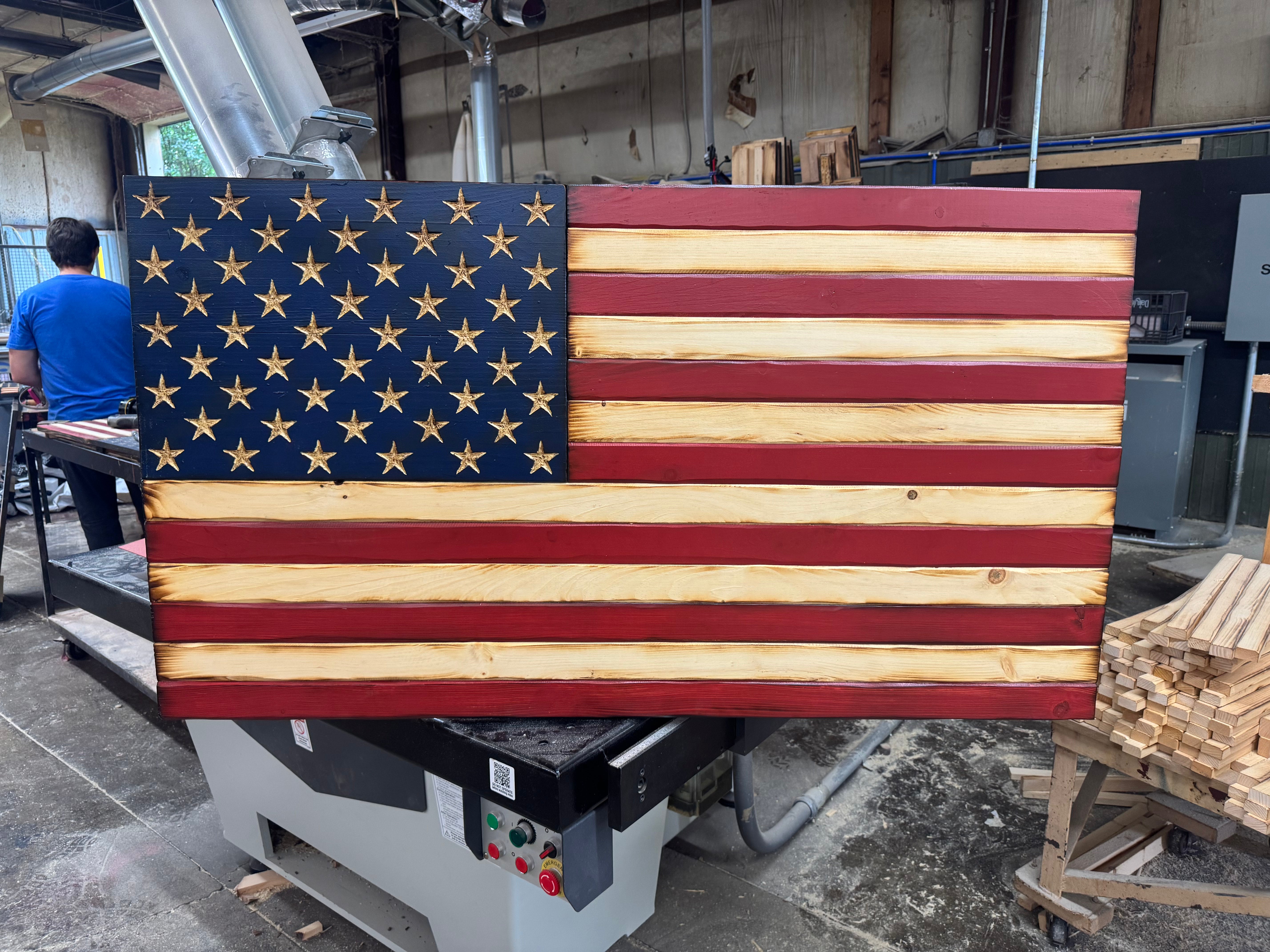 Colossal 56x32 Old Glory  //  Read description EXPEDITE 7836
