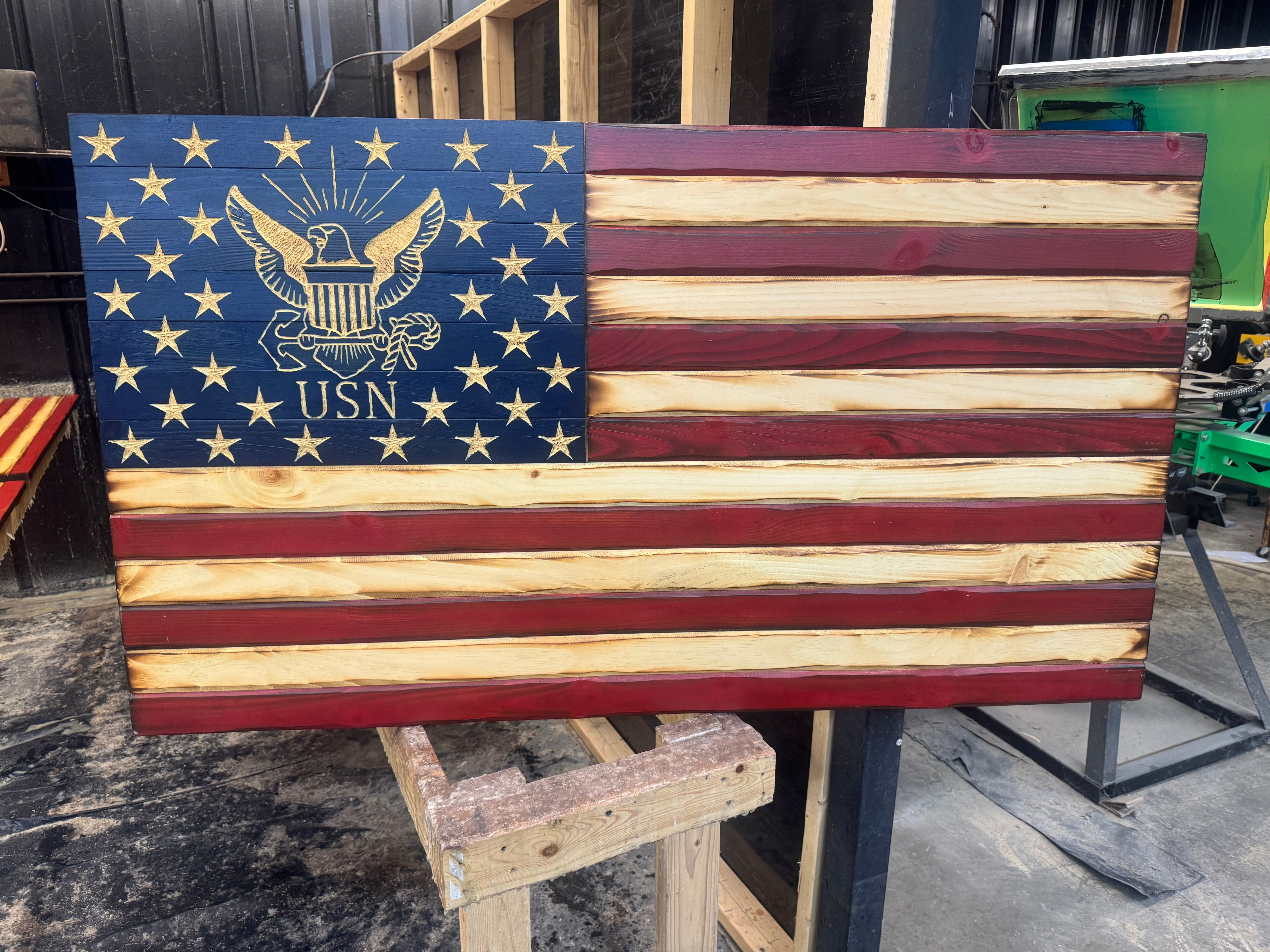 Colossal 56x32 Navy V1 Old Glory  //  Read description EXPEDITE 7853