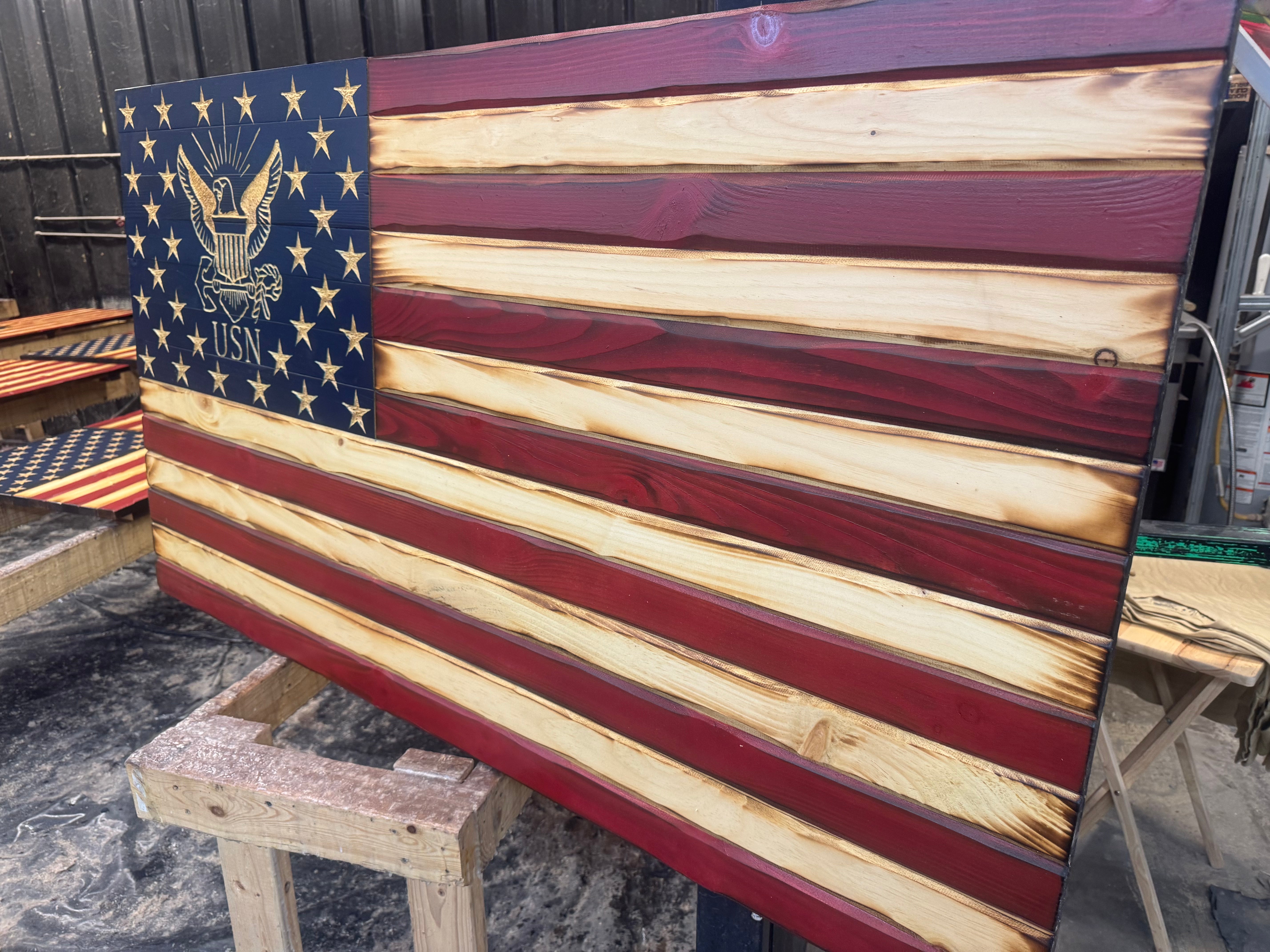 Colossal 56x32 Navy V1 Old Glory  //  Read description EXPEDITE 7853