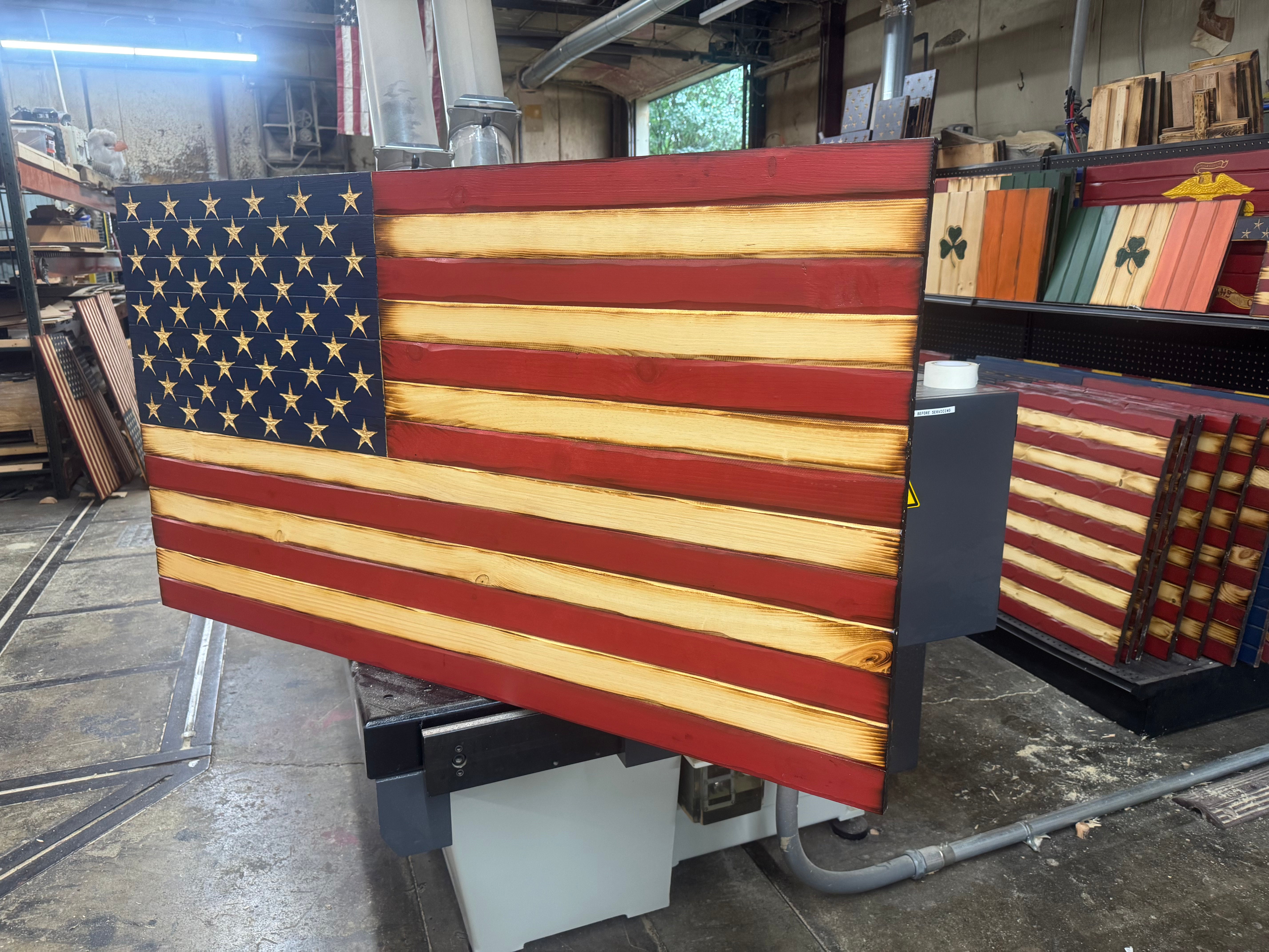 Colossal 56x32 Old Glory  //  Read description EXPEDITE 7860