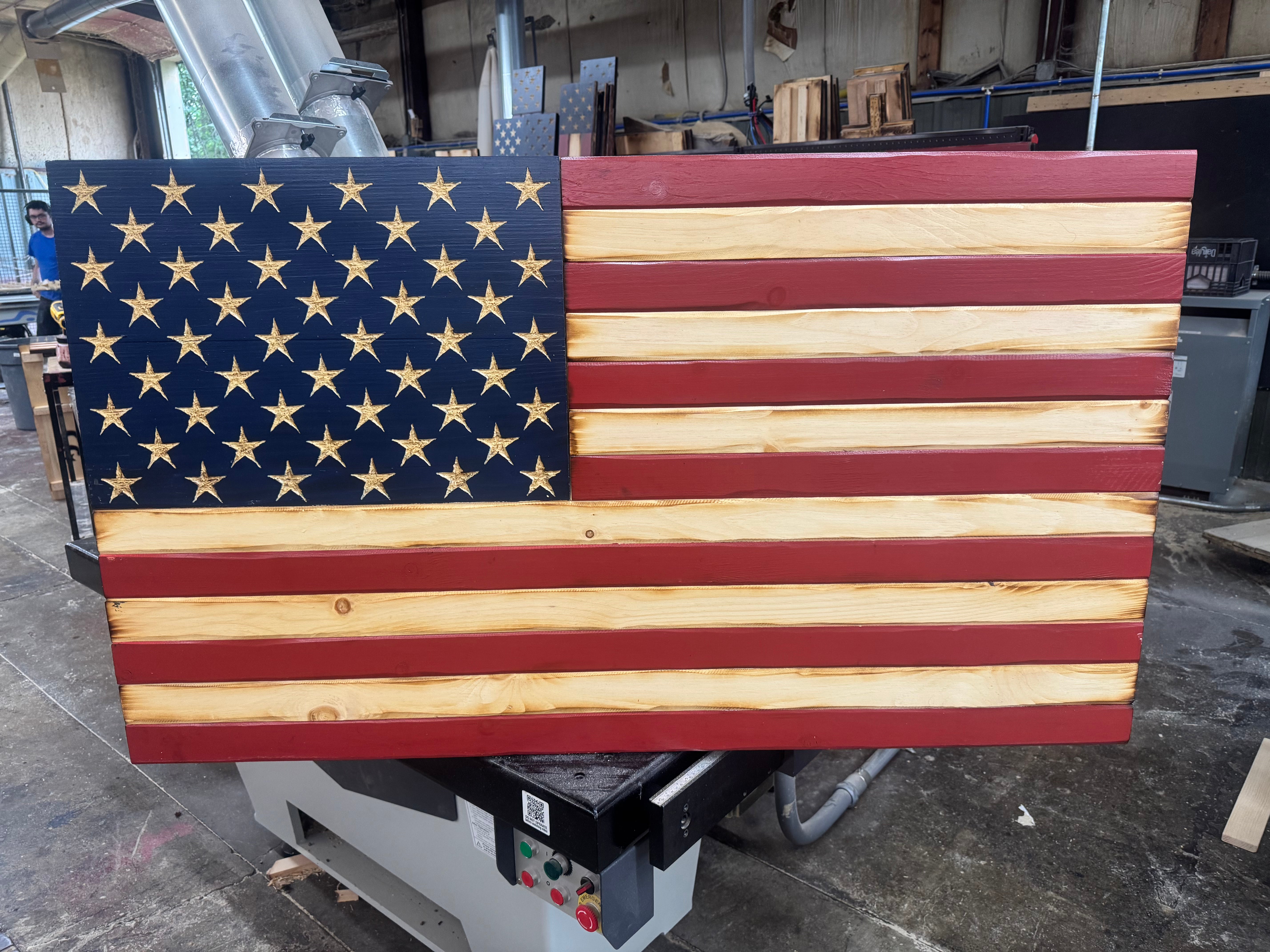 Colossal 56x32 Old Glory  //  Read description EXPEDITE 7861