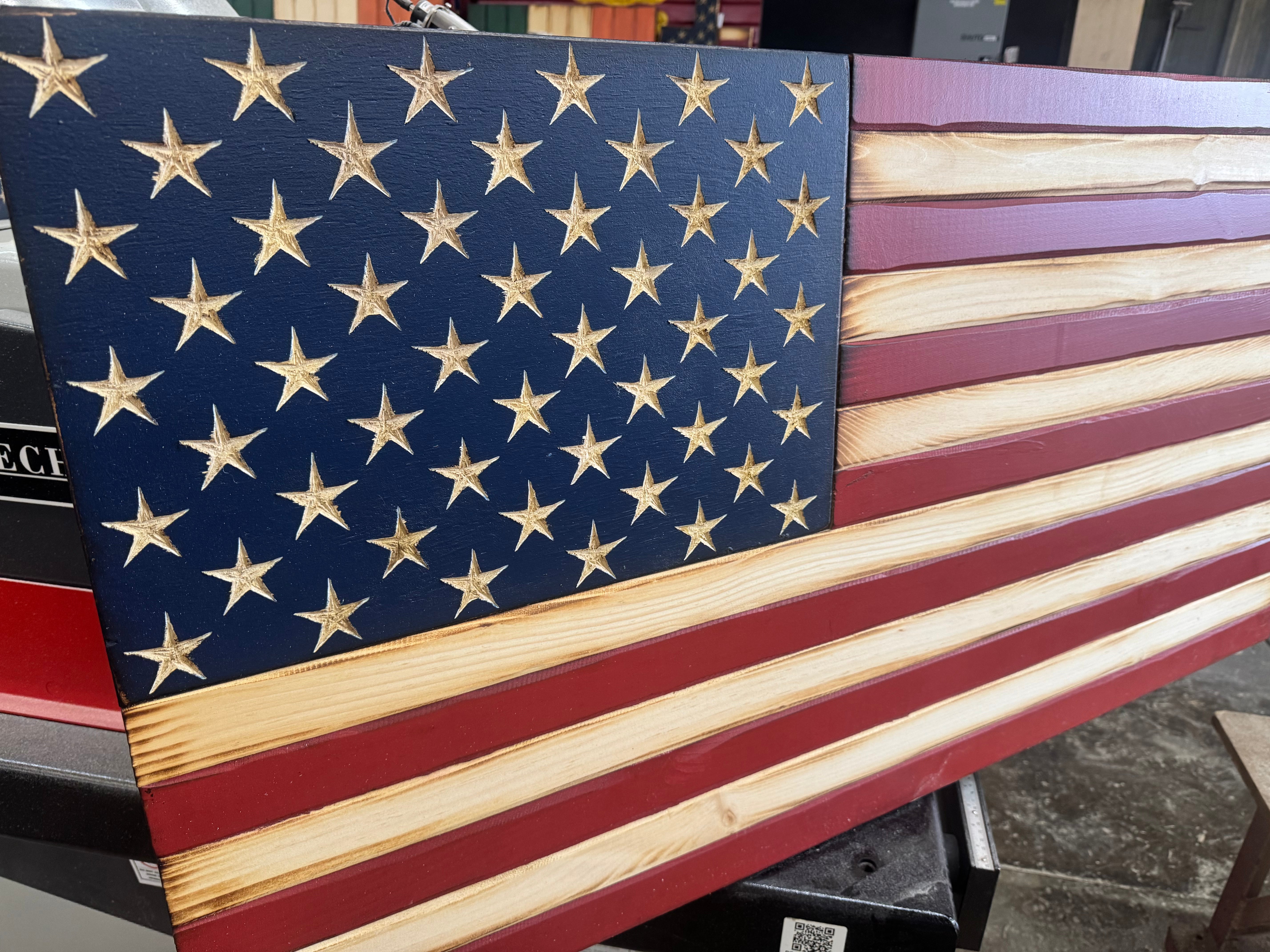 Large 46x24 Old Glory //  Imperfections and or Damage See image for details / read description EXPEDITE 7879