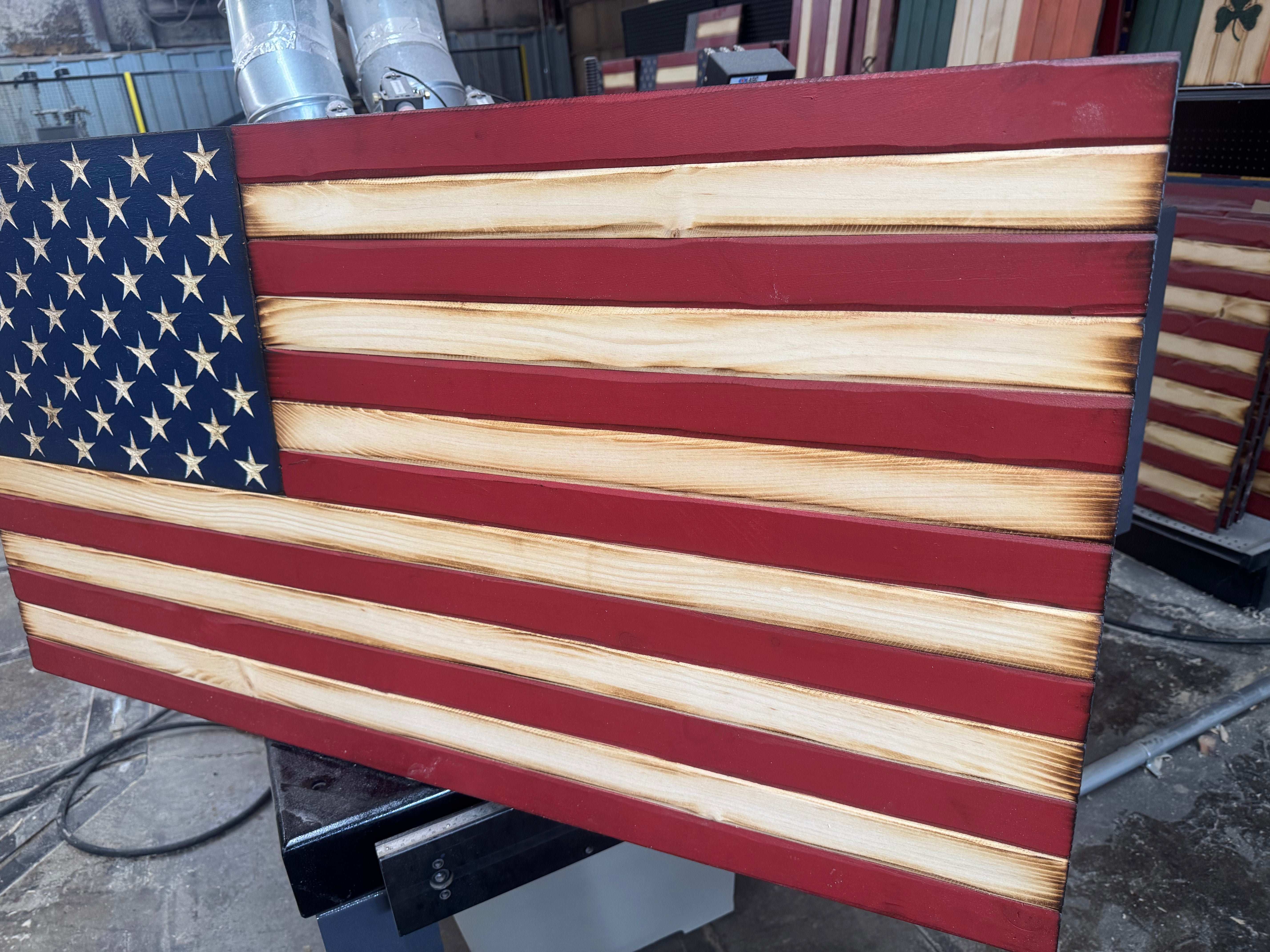 Large 46x24 Old Glory //  Imperfections and or Damage See image for details / read description EXPEDITE 7879