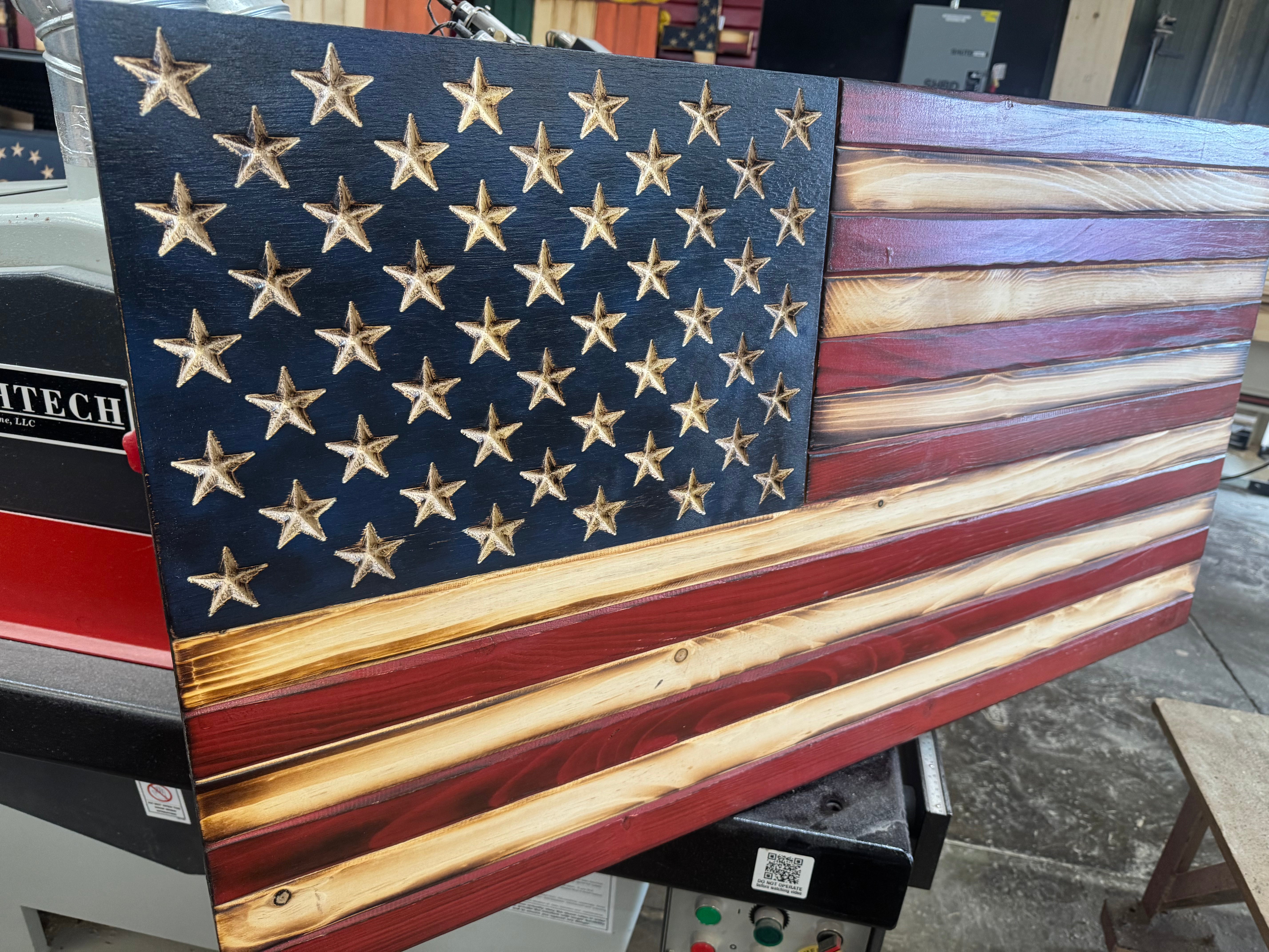 Large 46x24 Weathered Old Glory //  Imperfections and or Damage See image for details / read description EXPEDITE 7880