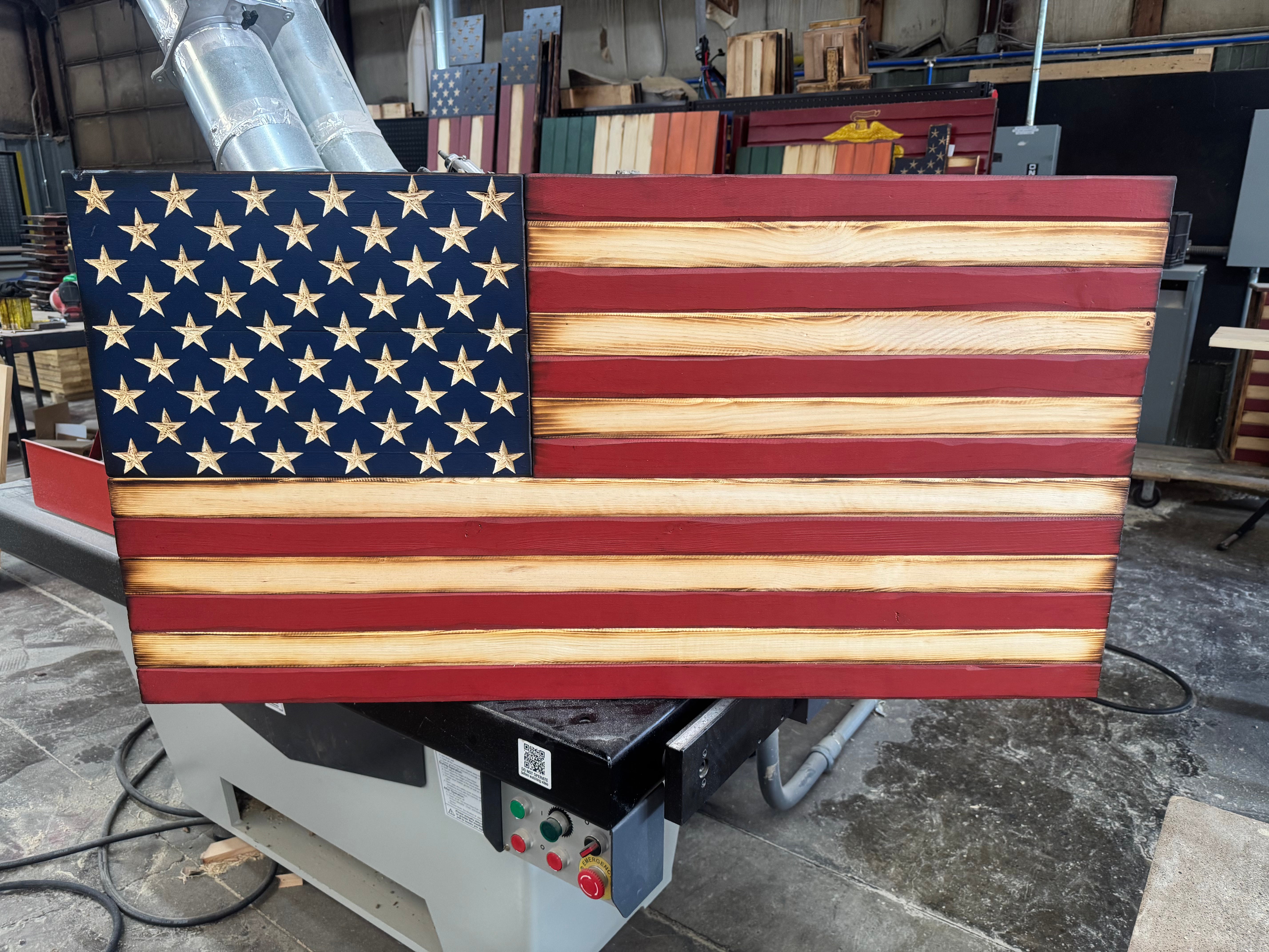 Large 46x24 Old Glory //  Imperfections and or Damage See image for details / read description EXPEDITE 7881