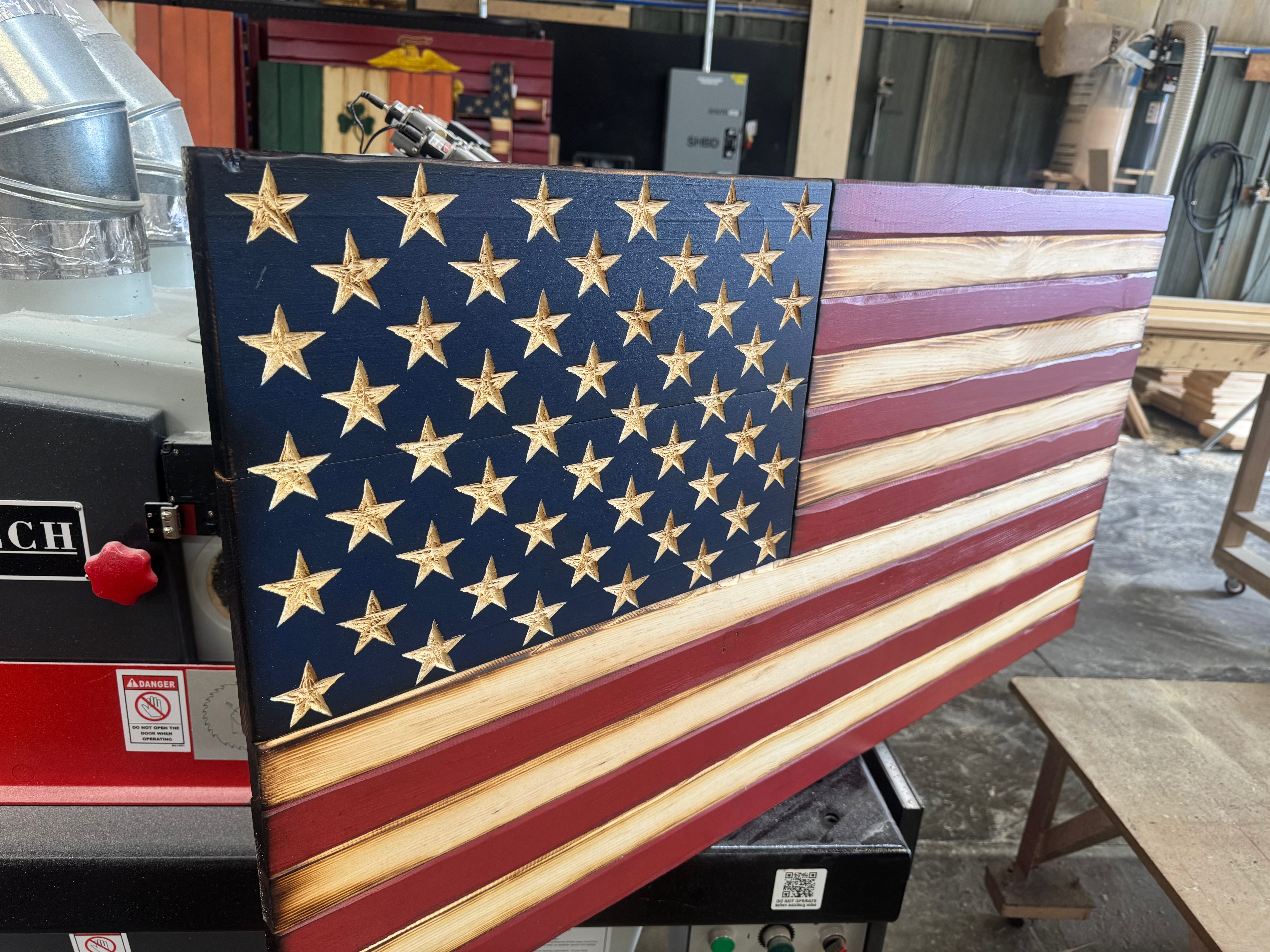 Large 46x24 Old Glory //  Imperfections and or Damage See image for details / read description EXPEDITE 7881