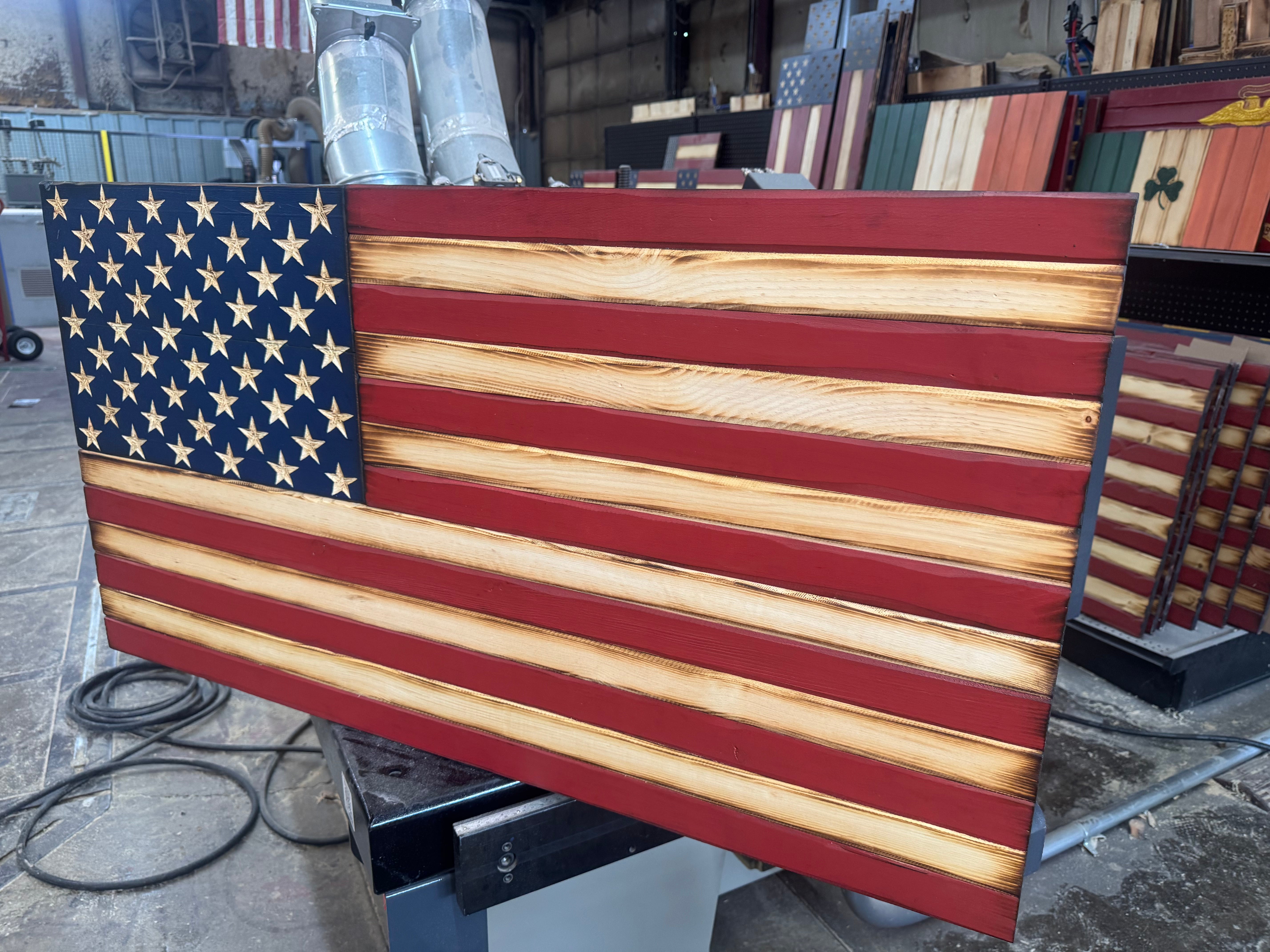 Large 46x24 Old Glory //  Imperfections and or Damage See image for details / read description EXPEDITE 7881