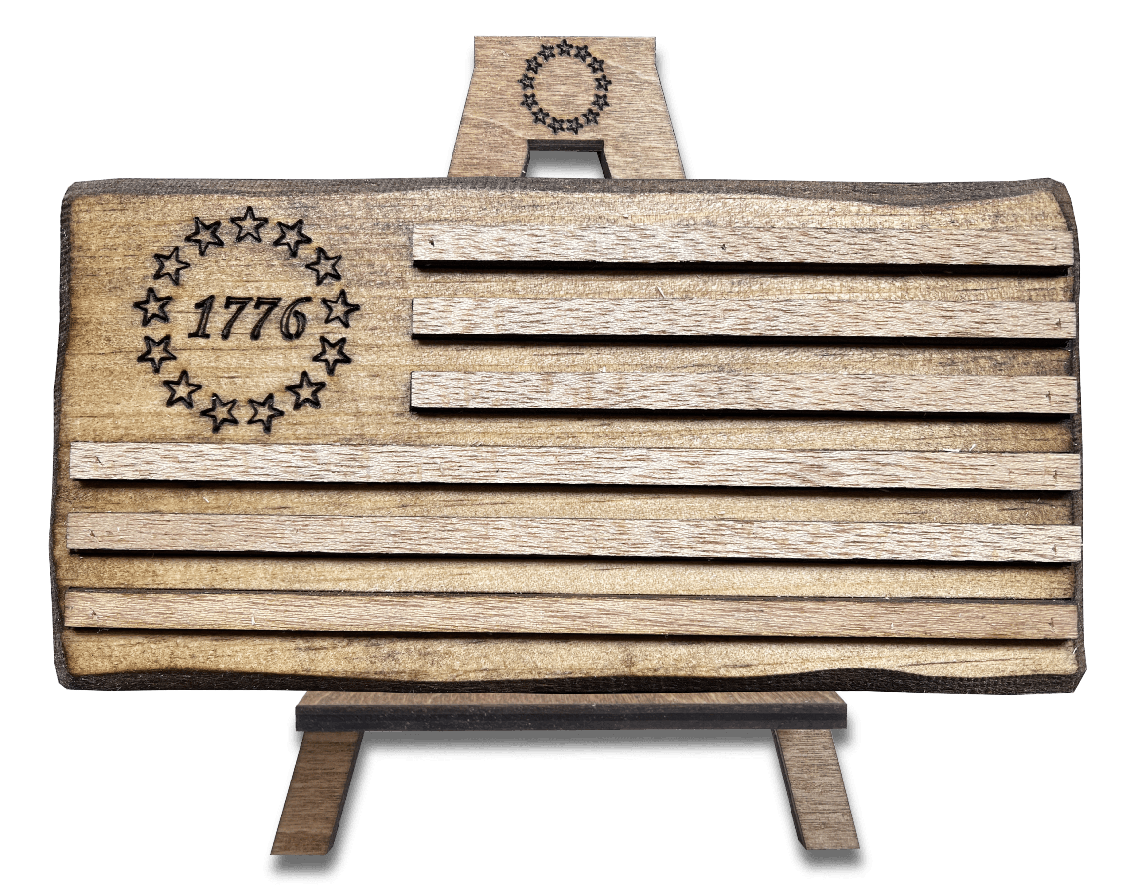 wooden american flag desktop handmade usa betsy ross
