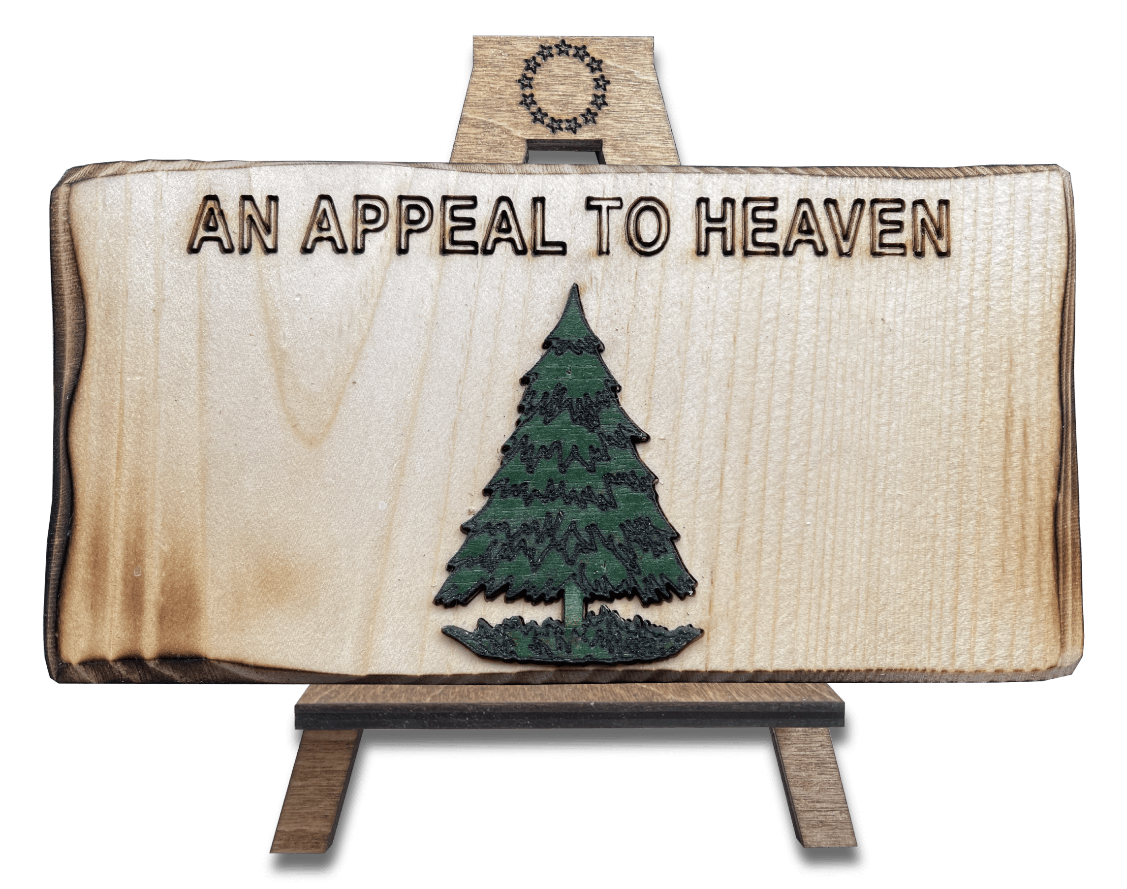 appeal to heaven handmade wooden desktop flag