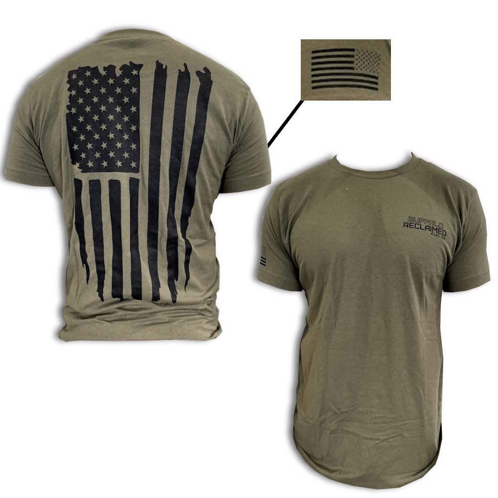 Buffalo Reclaimed Distressed Flag T-Shirt