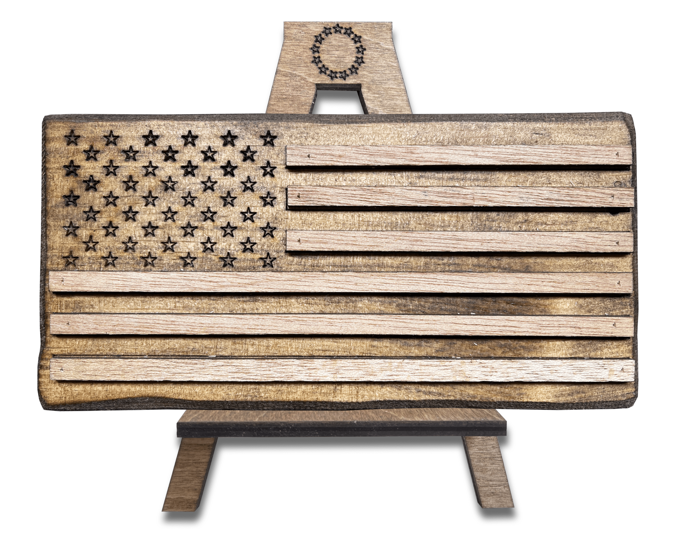 old glory American flag handmade wooden desktop 50 star usa