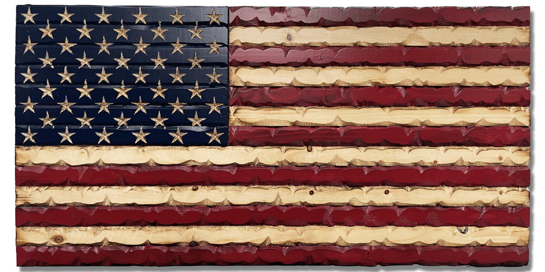 Wooden American Flag Handmade USA Rustic Glory